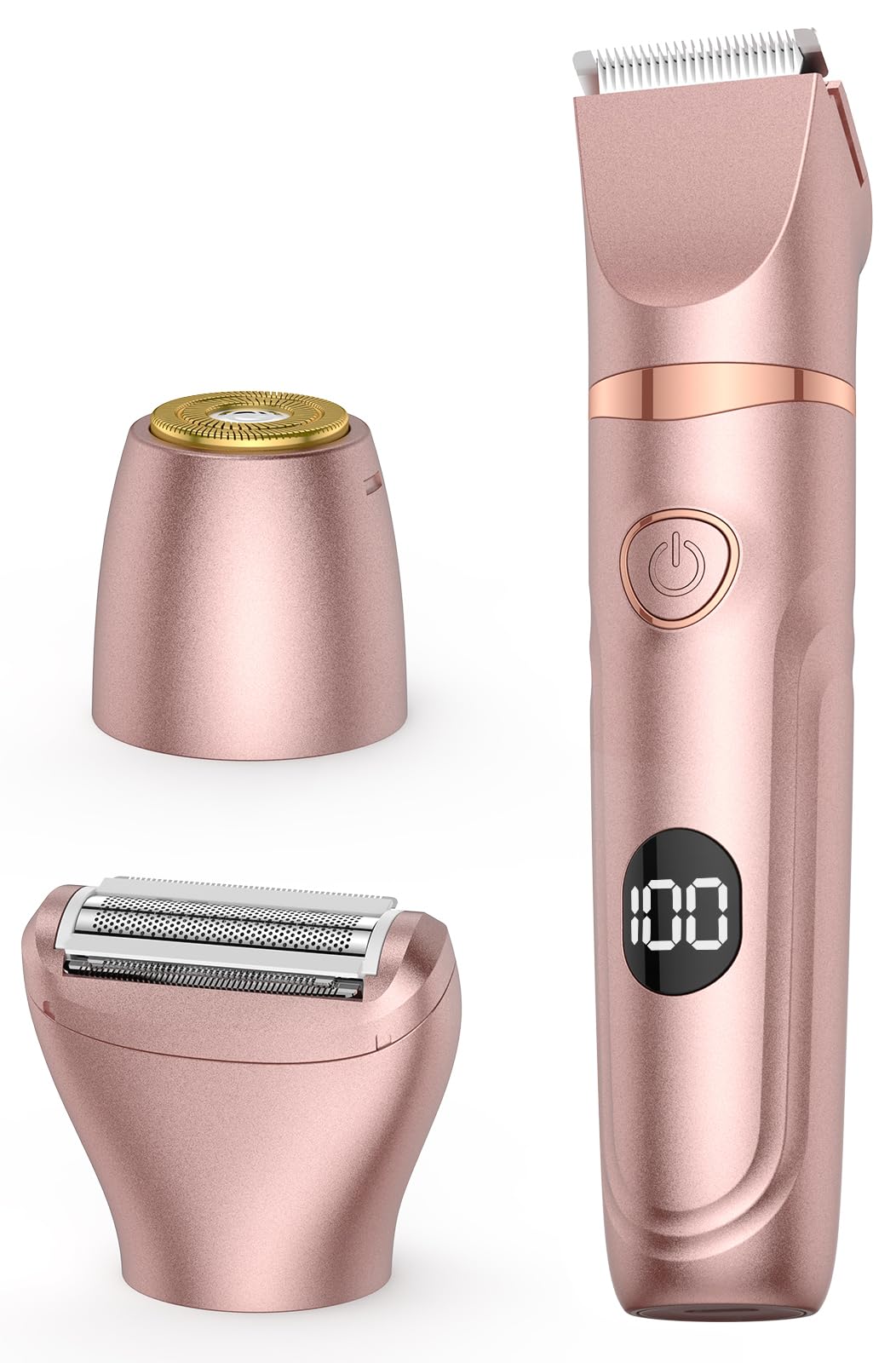 Bikini-Trimmer für Frauen zur Nass- und Trockenanwendung, elektrischer schmerzfreier Rasierer für Beine, Körper, Intimbereich