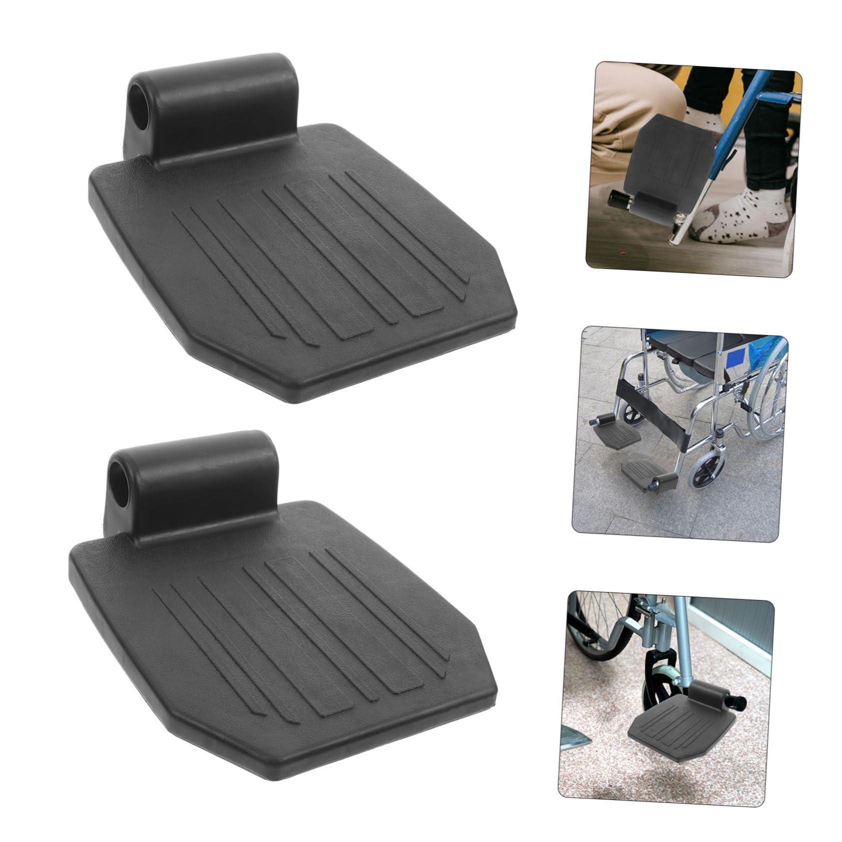 GANAZONO 2 piezas Reposapiés para de Plataforma Elevadora Ligera y Duradera para Cómodo de Pies Sillas de Ruedas Manuales y Vehículos de Movilidad Diseño Compacto y Resistente para
