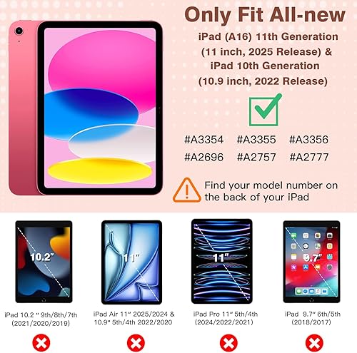 Miniatura 10 de TiMOVO Funda para iPad de 10 generación 2022, iPad 10, carcasa delgada y rígida para iPad de 10 generación, funda protectora inteligente con soporte