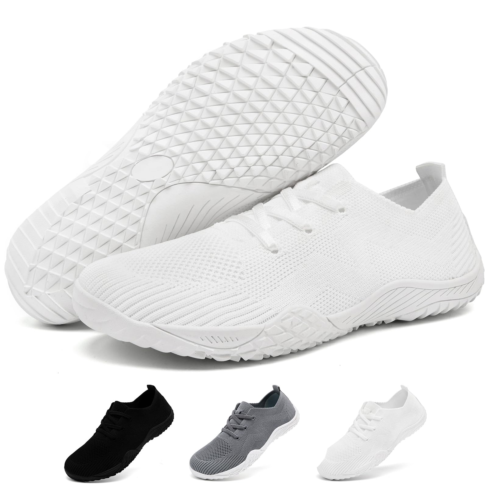CMZSMM Barfußschuhe Damen Barfuss Schuhe Bequeme Hausschuhe Laufschuhe Sneaker Atmungsaktiv Fitnessschuhe Turnschuhe Wanderschuhe Zero-Drop Solhe Sportschuhe