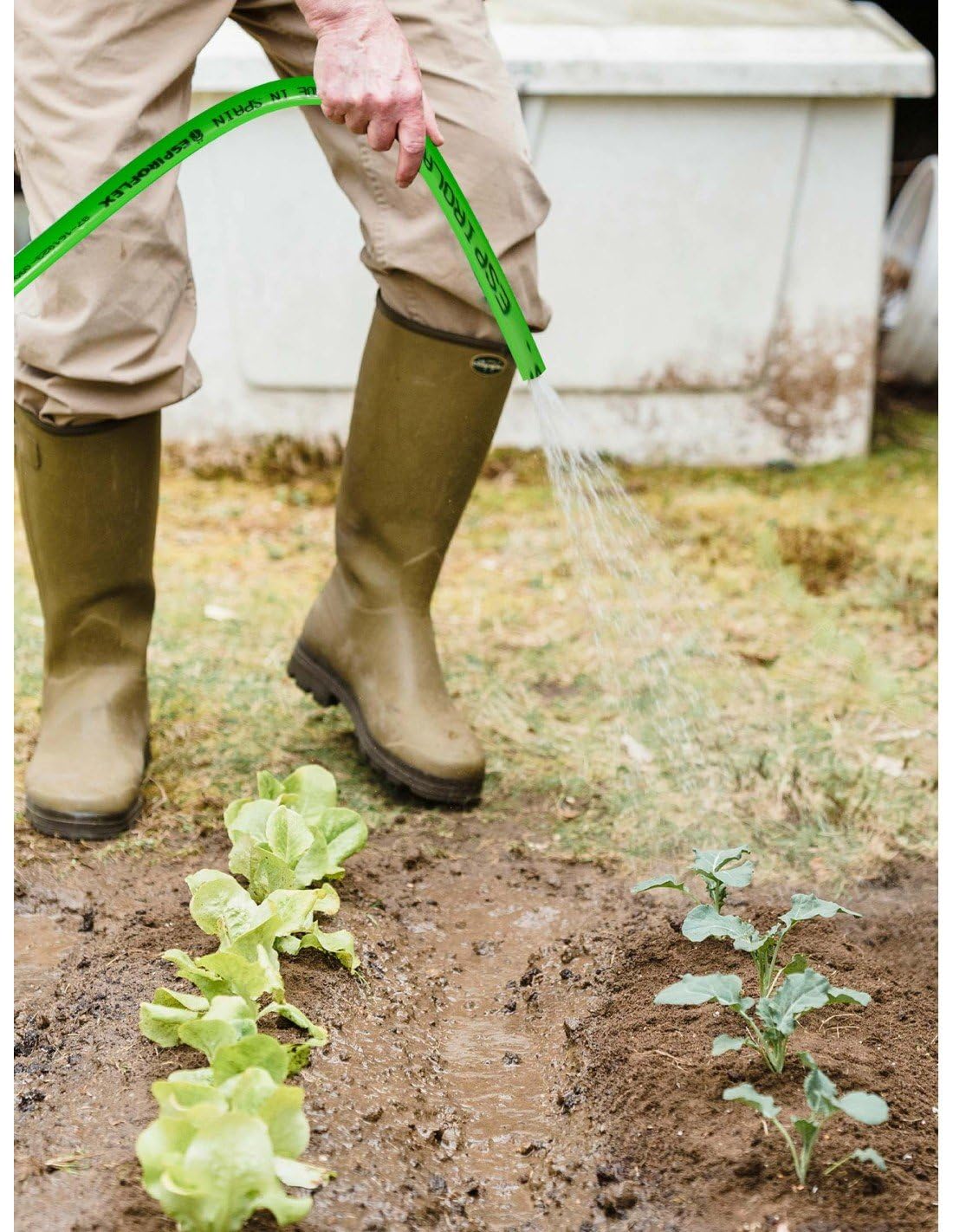 Jardin202 - Manguera Espirolatex Profesional: Ideal para Jardinería y Agricultura, Resistente y Flexible | 15 X 5/8 (50 Metros) -