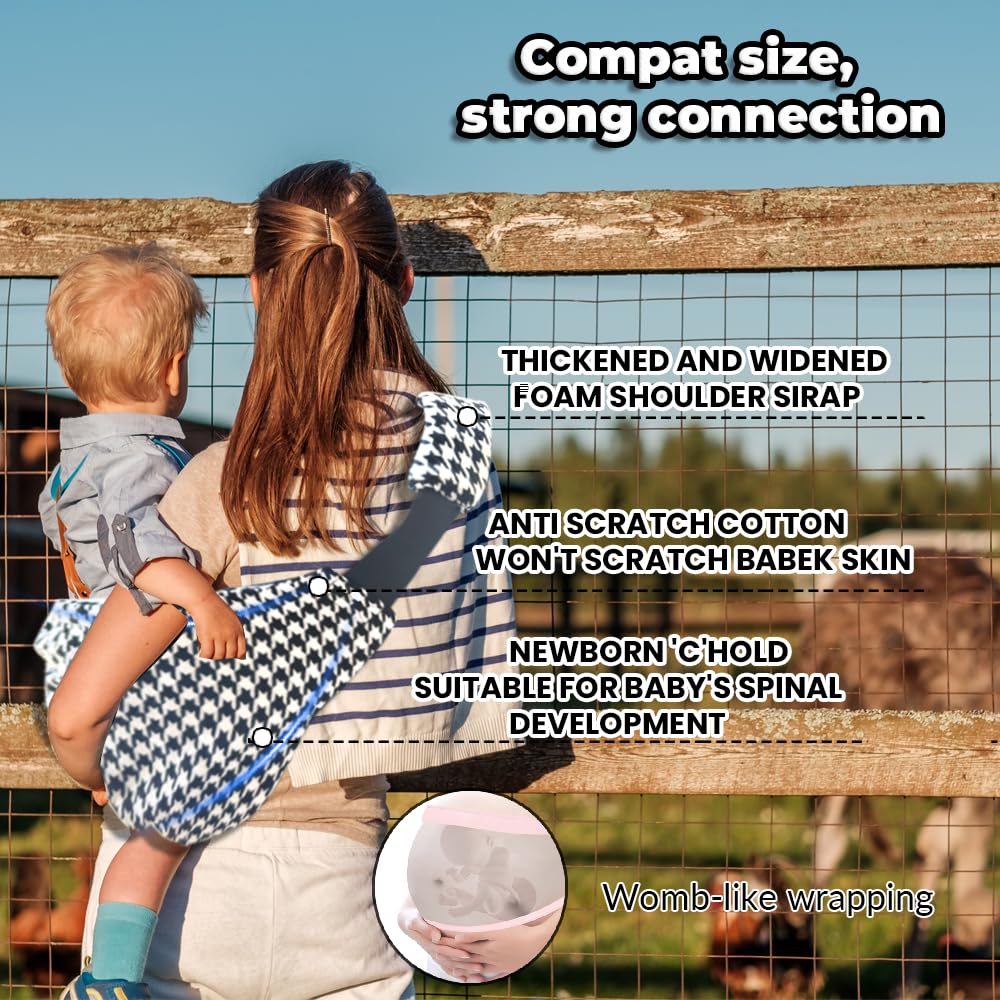 Baby Sling Carrier, BlackWhite - Image 4