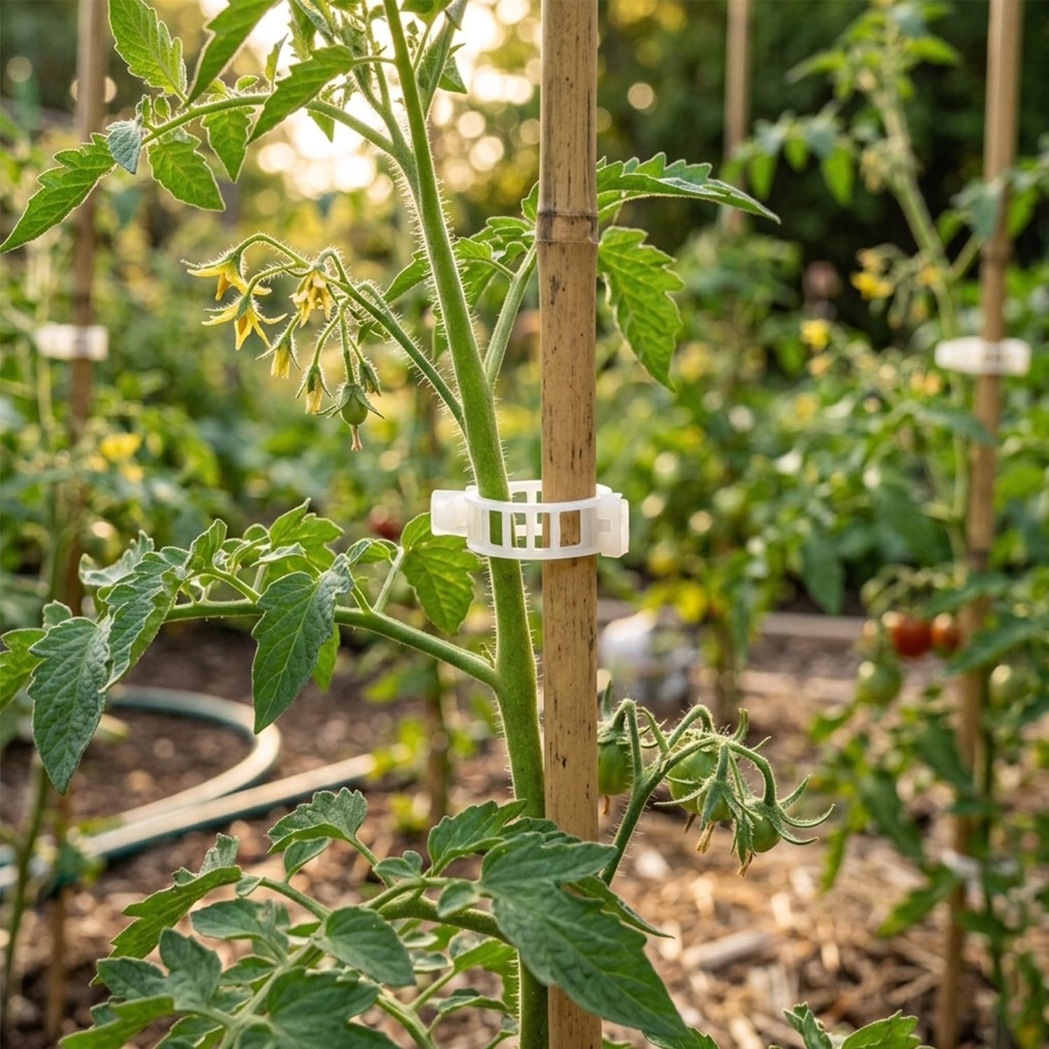 Tomato Plant Support Clips Garden Cane Trellis Stake Secure Ties x 200