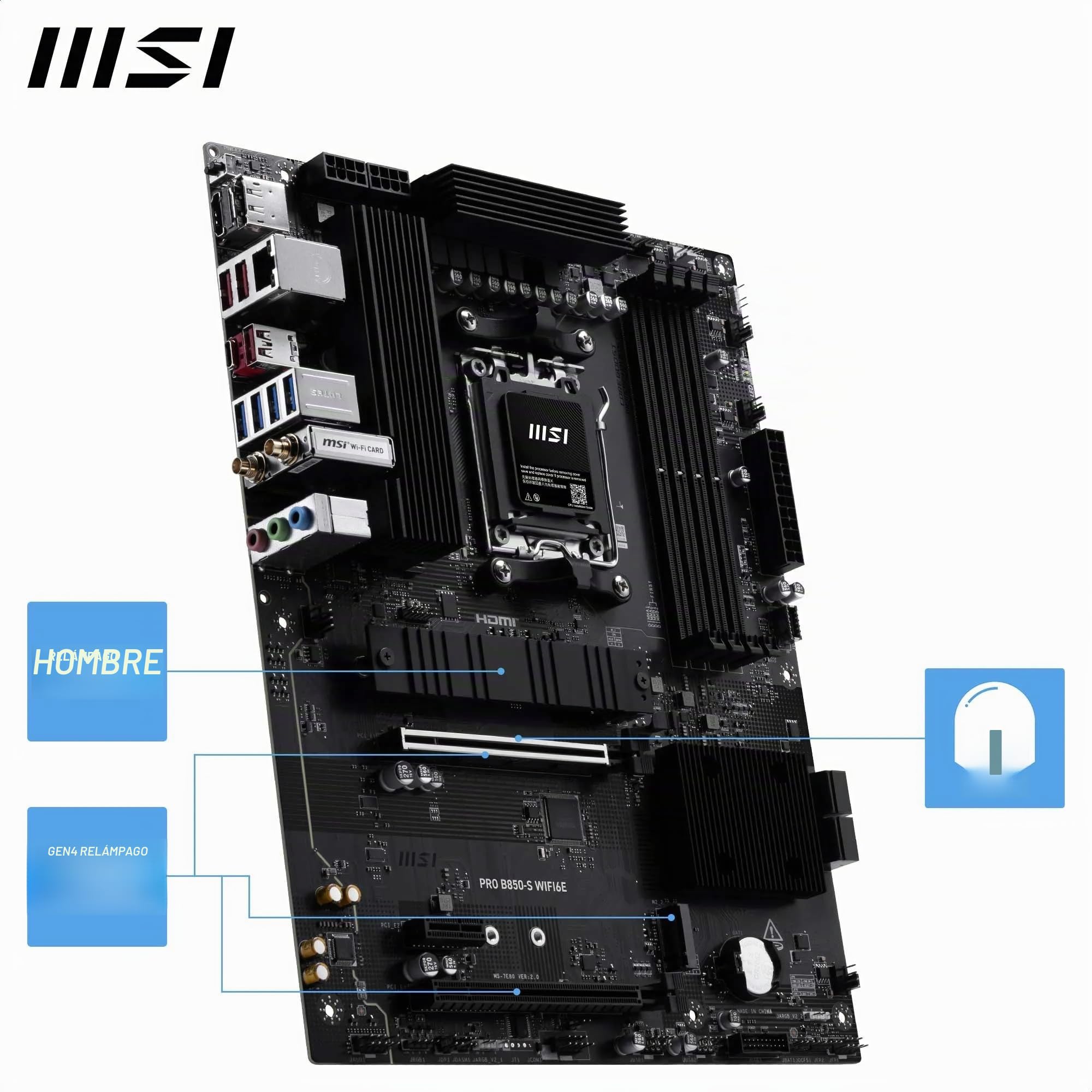 Msi Pro B850-S Wifi6e - Mainboard - Atx (7e80-002r)