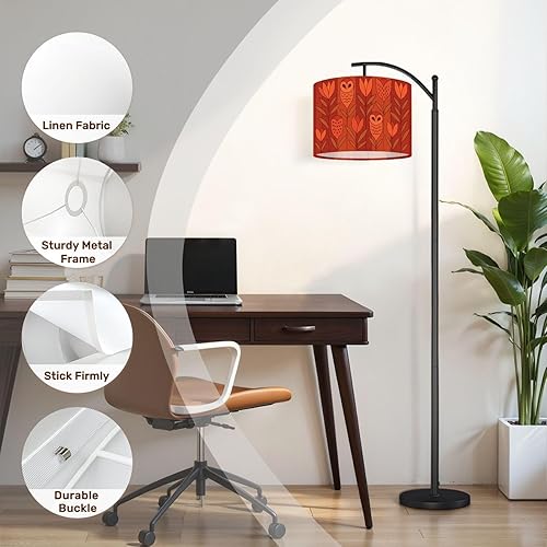 Miniatura 4 de Drum Lamp Shade 70s retro vintage Mid Century Modern Seamless Lampshade for Floor Lamps Table Lamps Pendant Light 11"x8.9" Replacement Linen Large