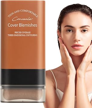 Roseionly Makeup Foundation, Roseionly Foundation Stick with Built-In Brush, Eraser Stick, Instant Concealing with Built-In Brush, Makeup