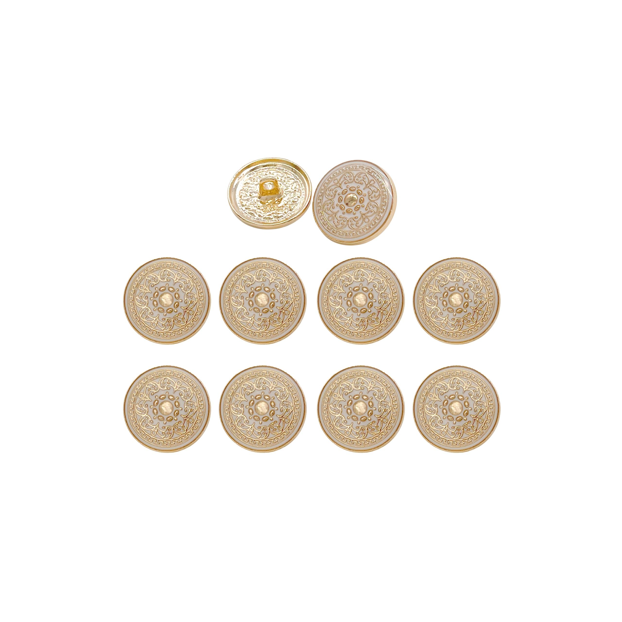 Embedded Enameled Lamination Lucite Metal Shank Button for Jacket Blazer Suits DIY Art & Crafts (Pack of 8 Small) (Skin)