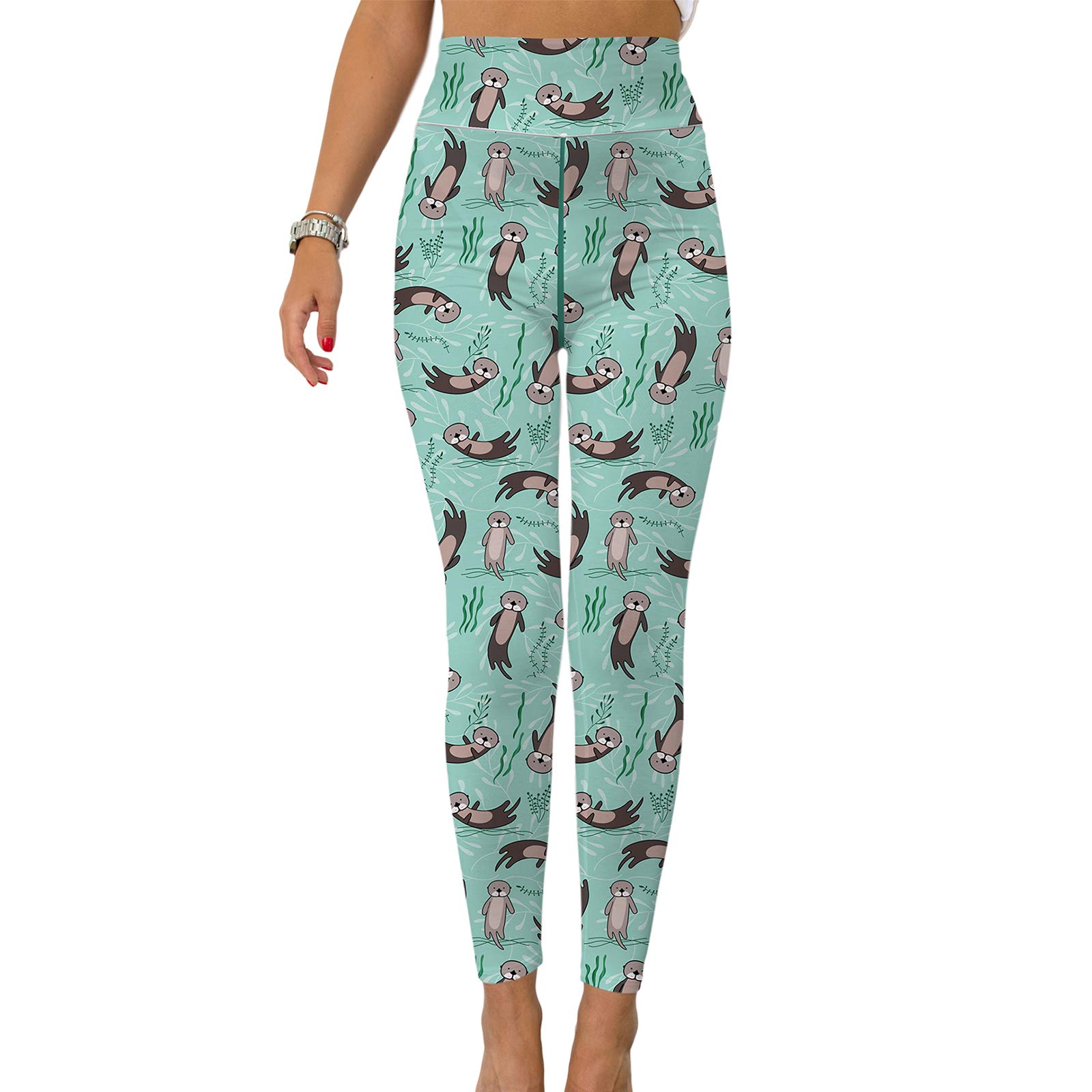 Aeoiba High Waist Yoga Pants,Womens Tummy Control Capri Workout Running Leggings S-XL