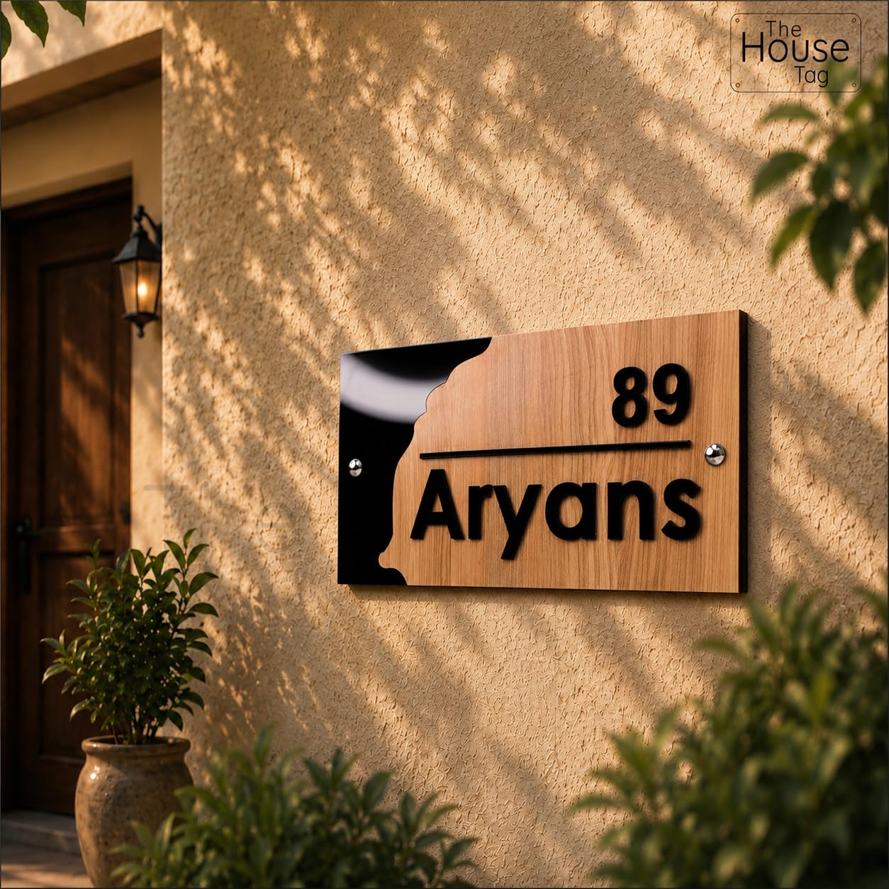 Name plate for home entrance outdoor | Name plate | Wood Personalized NamePlate with 3D Letters | Door nameplates | Custom NamePlate For Home, Office and Outdoor Entrance | 15X30 cm | Wooden | Housewarming Gifts | White Acrylic 3D Letters — Amazon image 11