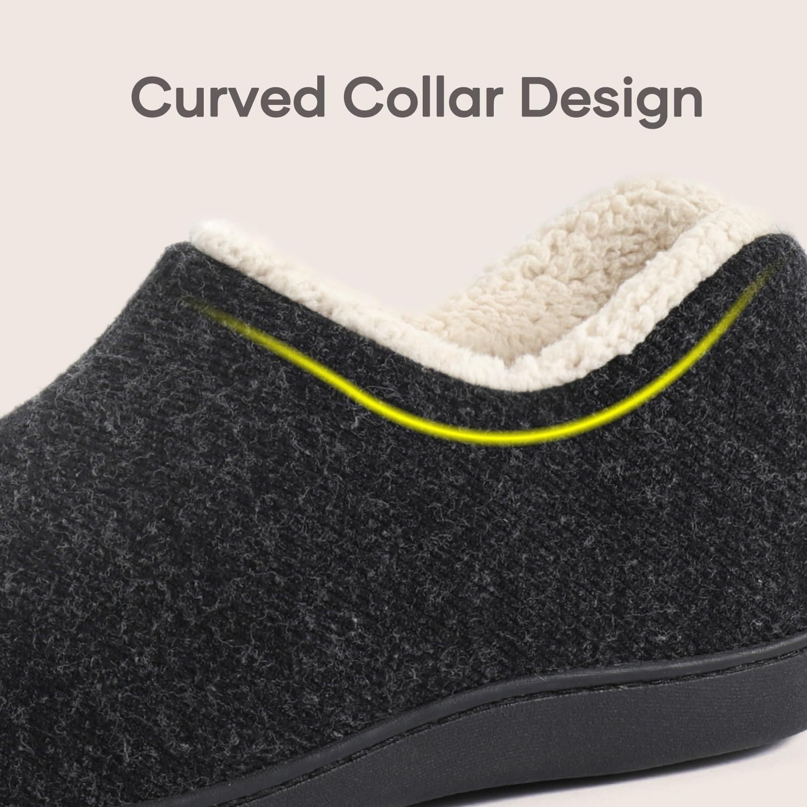 Pantofole da uomo in cotone Pantofole invernali da uomo calde esterno casa con suola in memory foam for interni Scarpe casual