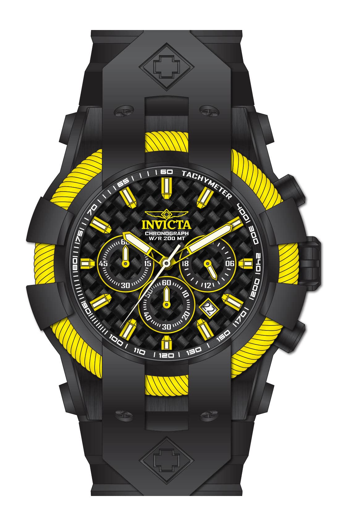 Invicta Men's 23855 Bolt Analog Display Quartz Black Watch