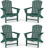 Vista 10 de BRIOPAWS Adirondack - Juego de 2 sillas para hoguera, de gran tamaño, plástico HDPE, resistente a la intemperie, para terraza, exterior, piscina