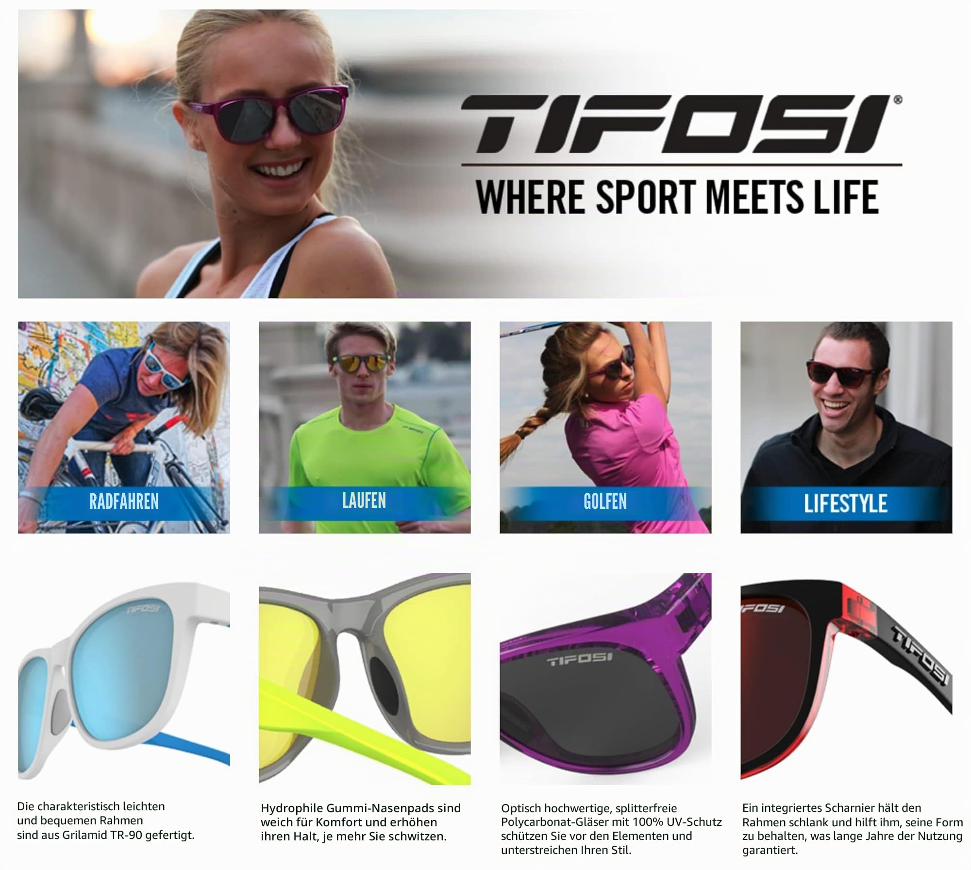 Tifosi Unisex Swank Sonnenbrille