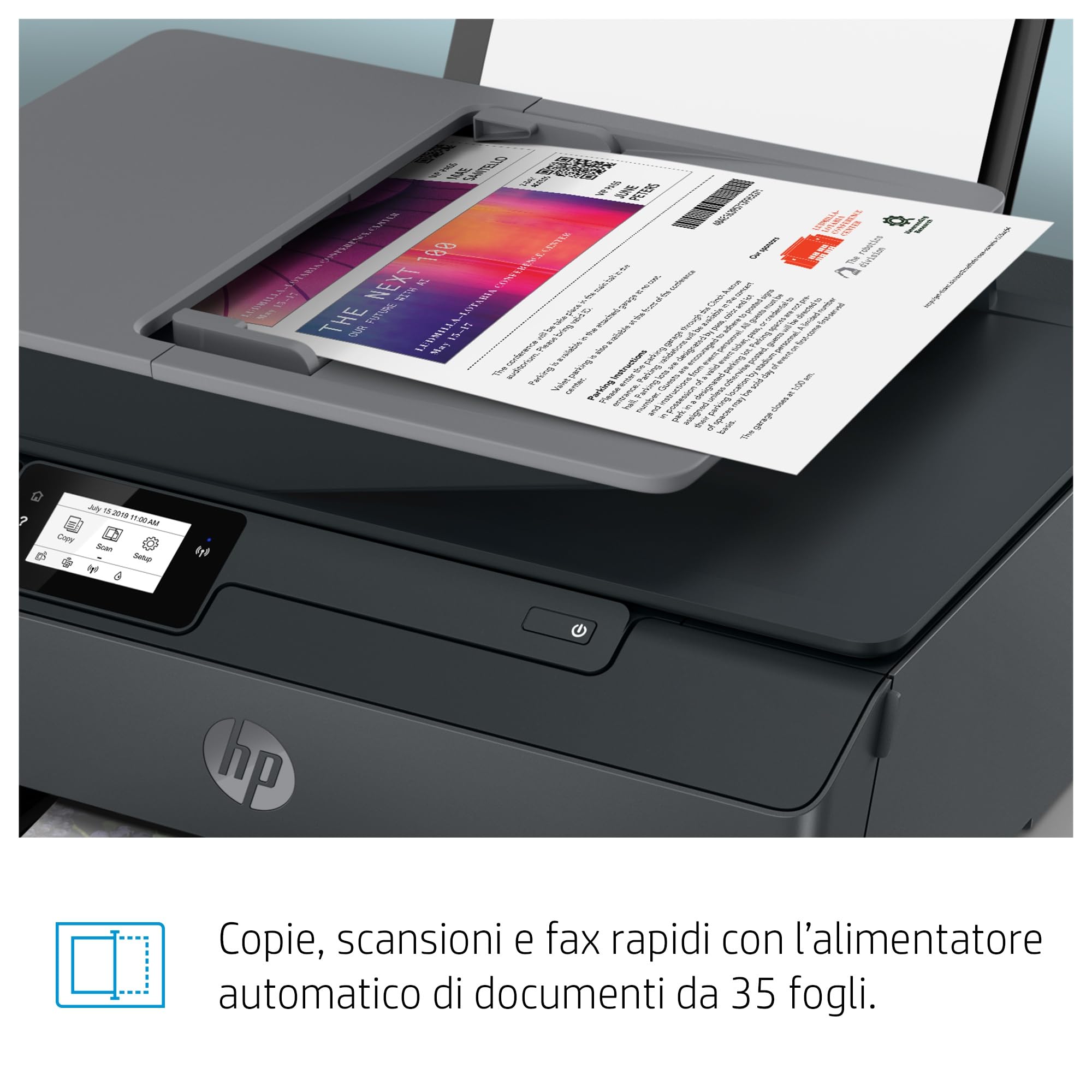 HP Smart Tank Plus 655 AiO Y0F74A, Stampante Multifunzione a Colori, Serbatoio d'Inchiostro ad Alto Volume di Stampa, Fino a 12000 Pagine (Nero) e 8000 Pagine (Colore), Scansione, ADF, Wireless, Nera