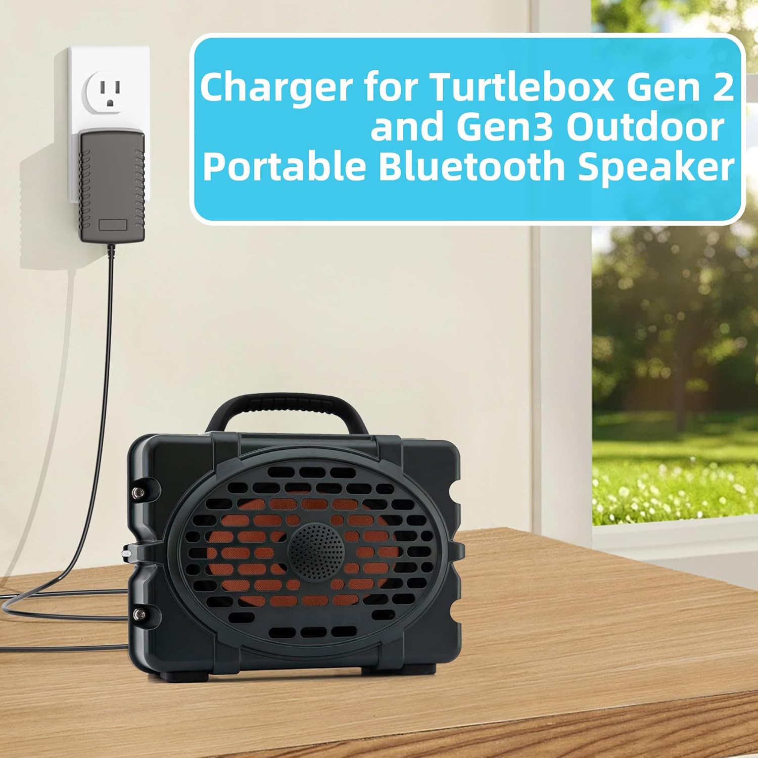 15V Charger for Turtlebox Speaker Gen 2 & Gen 3: Loud, Power Charger Compatible with Outdoor Portable Bluetooth 5.0 Audio Replacement Power Adapter - Image 5