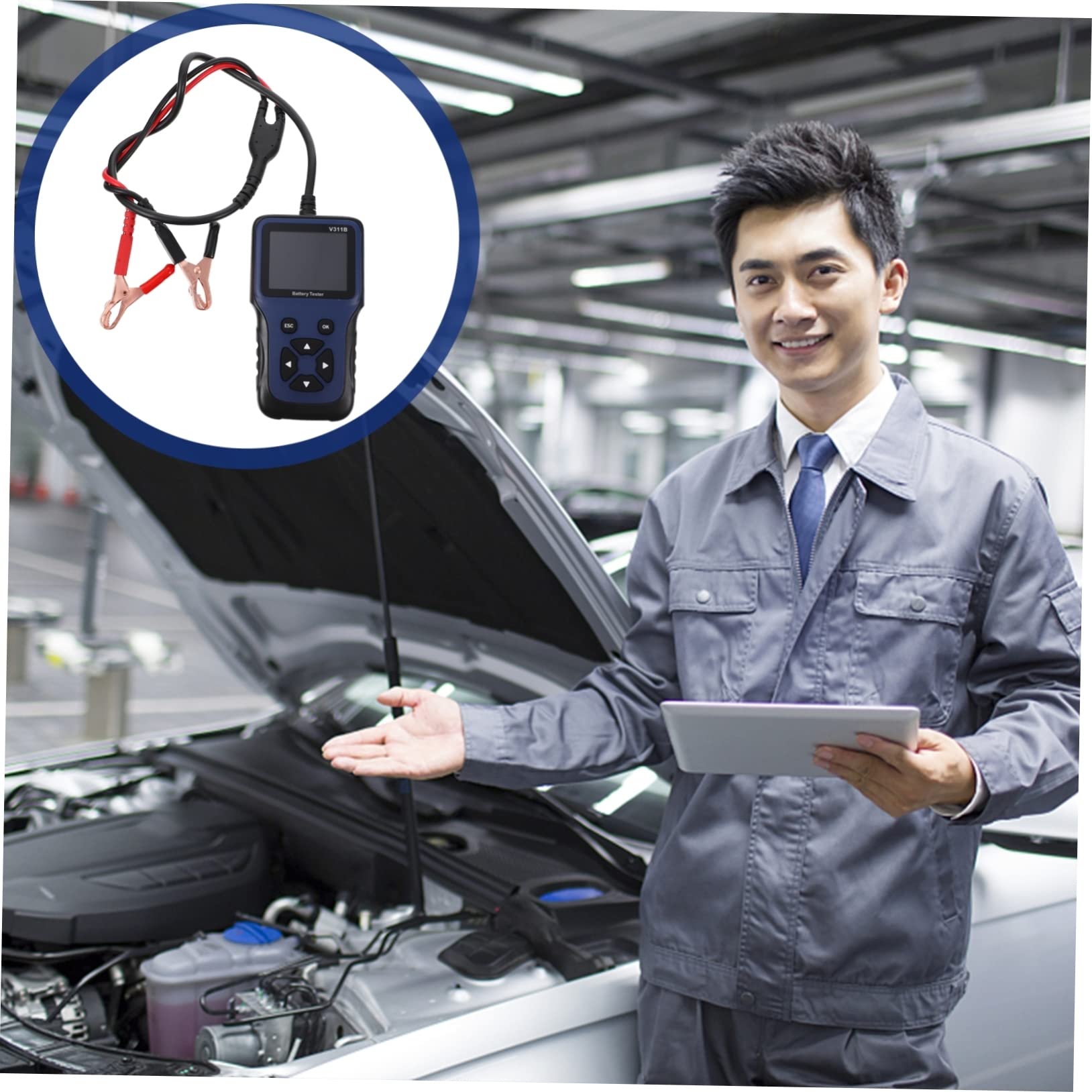 MAGICLULU Comprobador De Batería De Coche De Analizador De Baterías Para Coche Herramienta De Diagnóstico Útil Para Automóvil Equipo De Prueba Duradero Para Mantenimiento De Vehículos