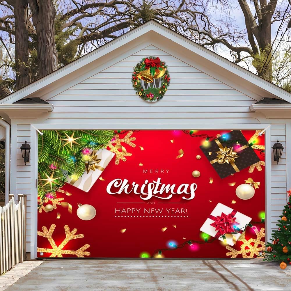 7 x 16 ft Double Garage Door Christmas Decorations, 2023