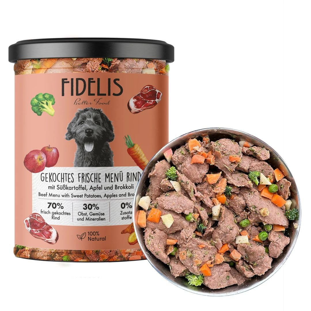 ANIMALUJOS Mix Comida Cocinada Casera para Perros y Cachorros, Sabores Salmón, Pavo, Pollo, Ternera, Caballo y Pato, 6 Unidades x 400g - 100% Natural y Sin Aditivos - Fidelis