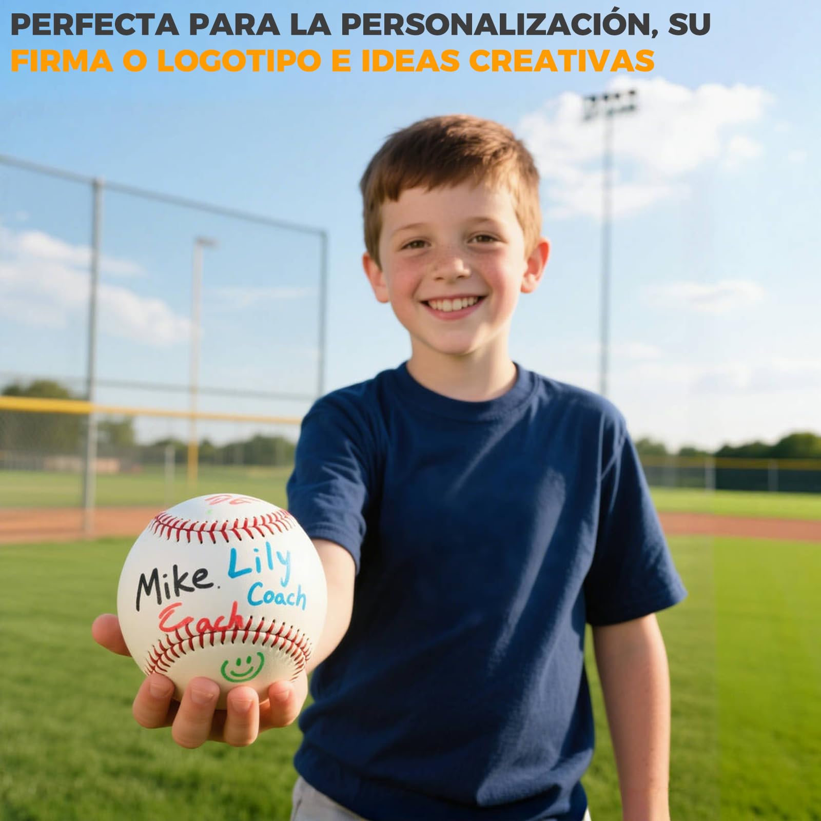 LeapBeast Pelotas de Béisbol Profesionales 9" 3 Piezas PU Cosido a Mano Baseball