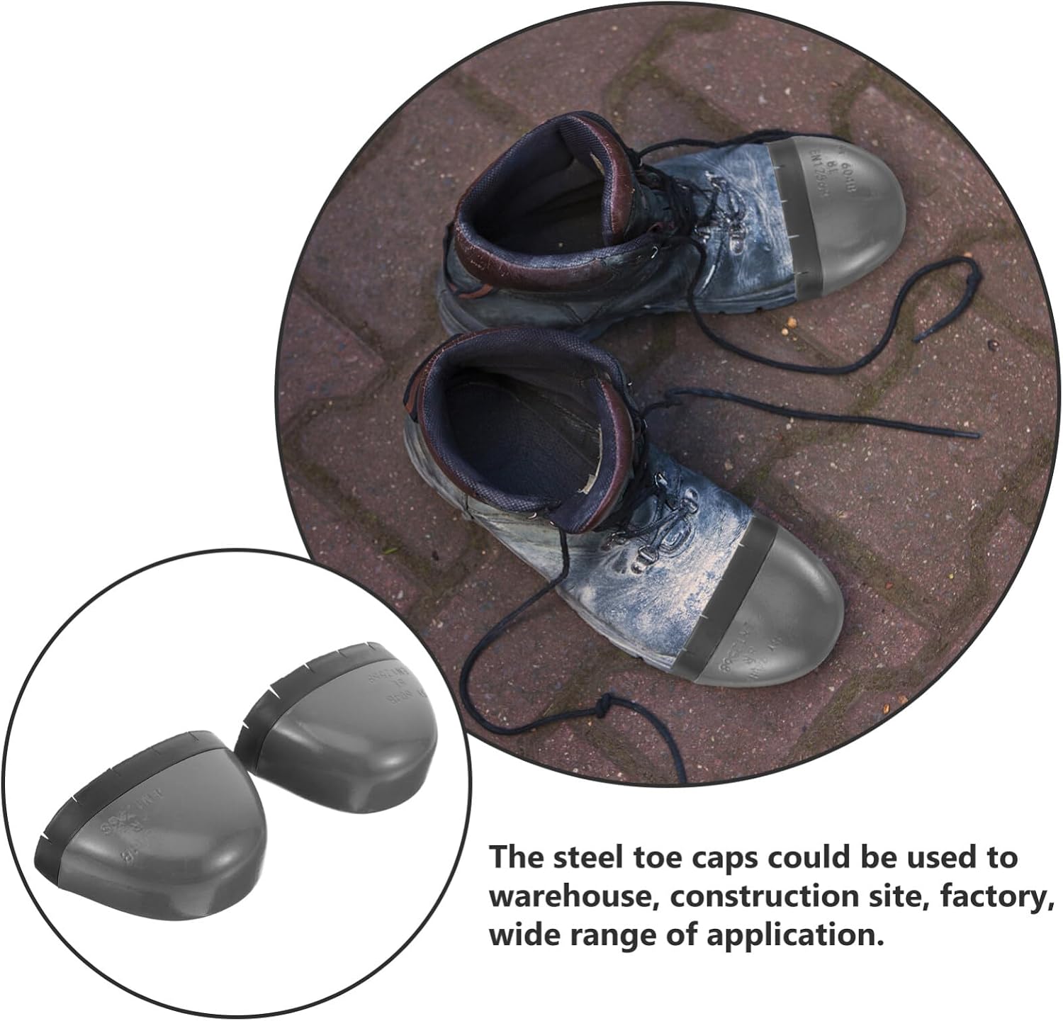 1 Pair Steel Toe Guard Protective Toe Covers Safety Shoes Metatarsal Guard Industrial Workplace Use