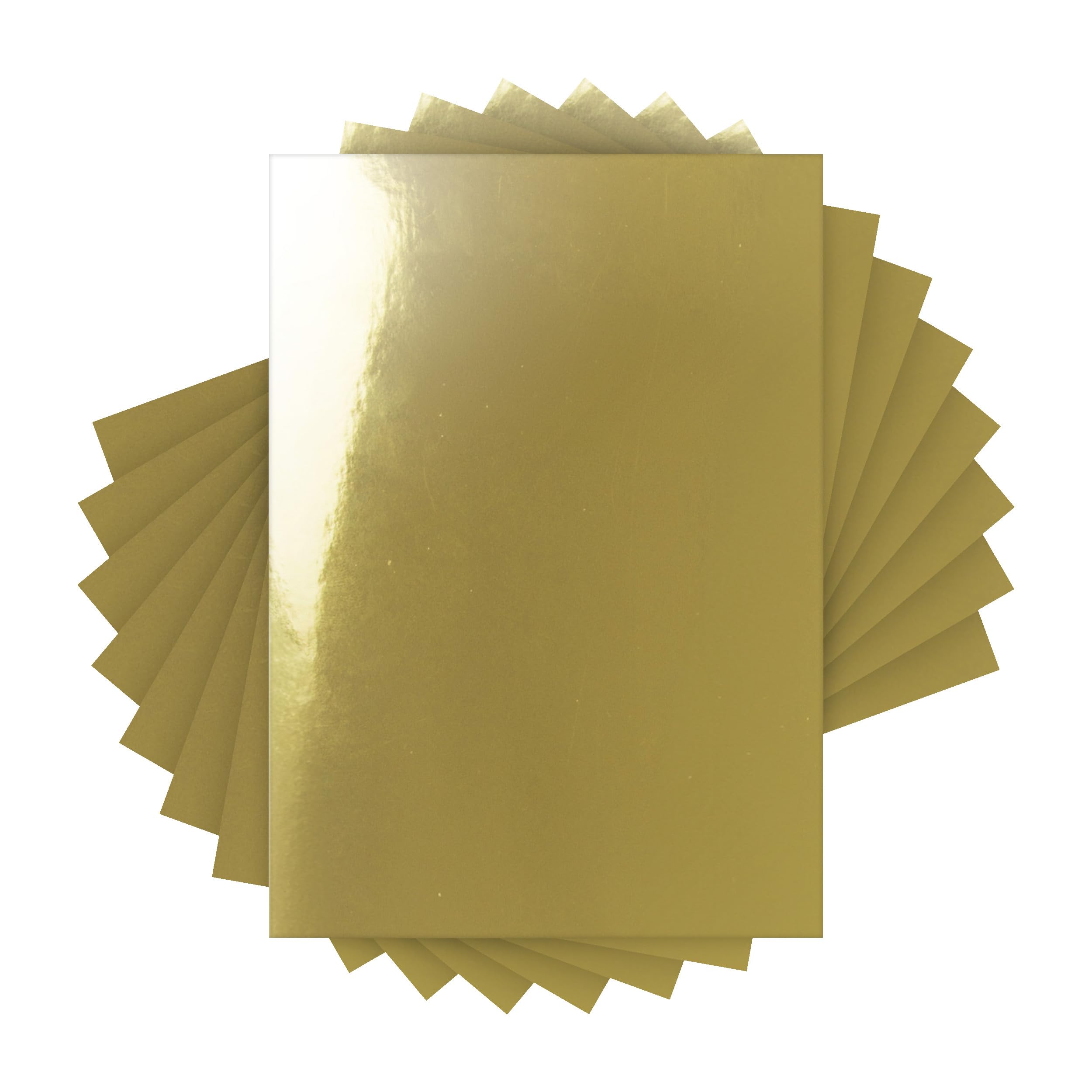 Craft Perfect Mirror Card - High Gloss - Polished Gold - 250 GSM - A4 (20 Sheets)