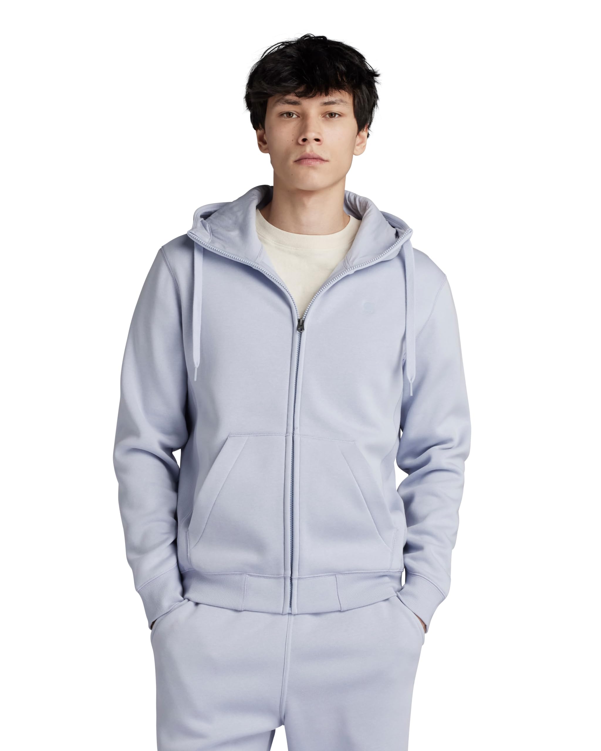 G-Star RAW Herren Premium Core Hooded Zip Thru Sweatshirt, Grau (Icelandic Blue D16122-C235-G081), XXL