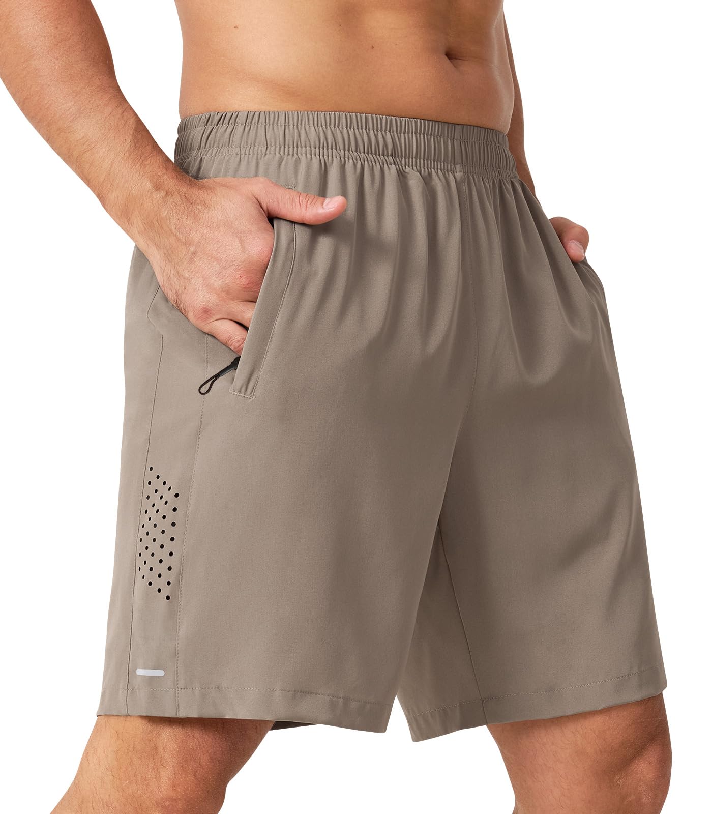 Zetieny Sporthose Herren Kurz Sport Shorts Laufshorts Schnell Trocknend Atmungsaktive Trainingshose Running Sporthose mit Reißverschlusstasche