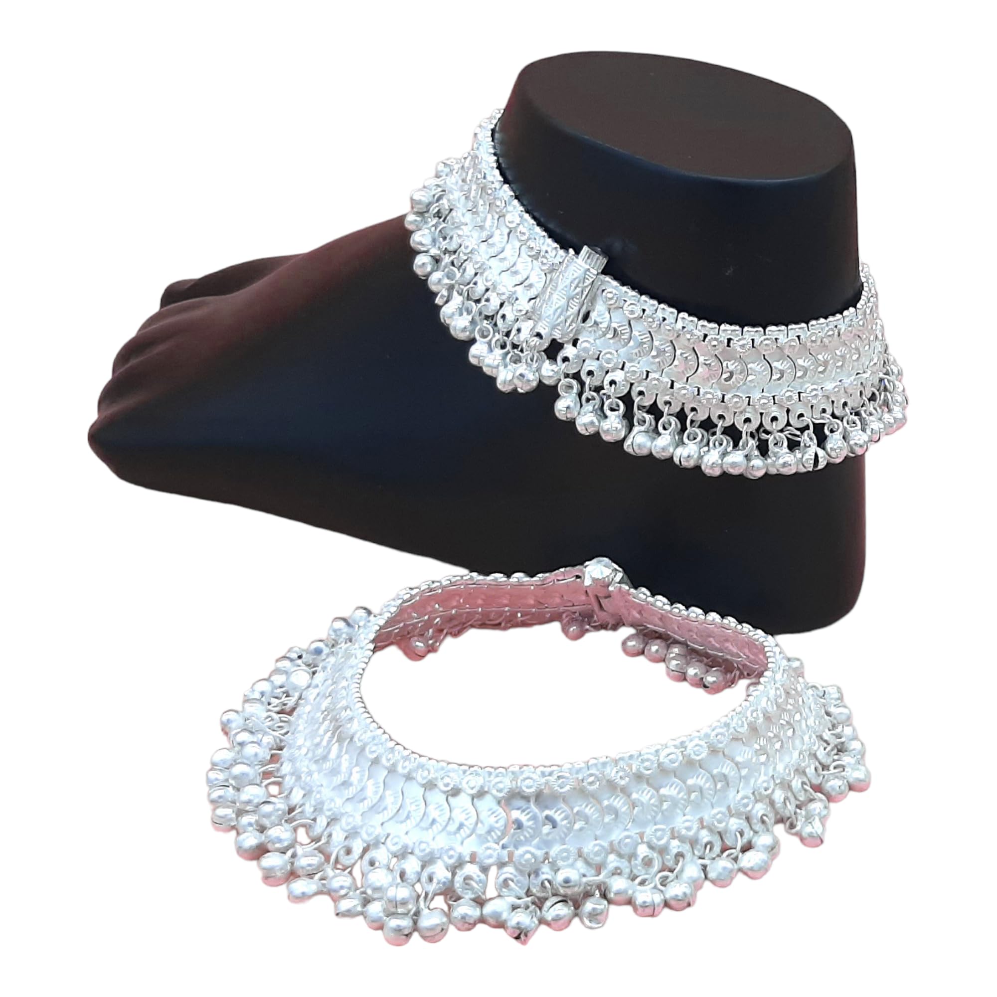 German silver statement Anklet payal set for Women & Girls-image-37