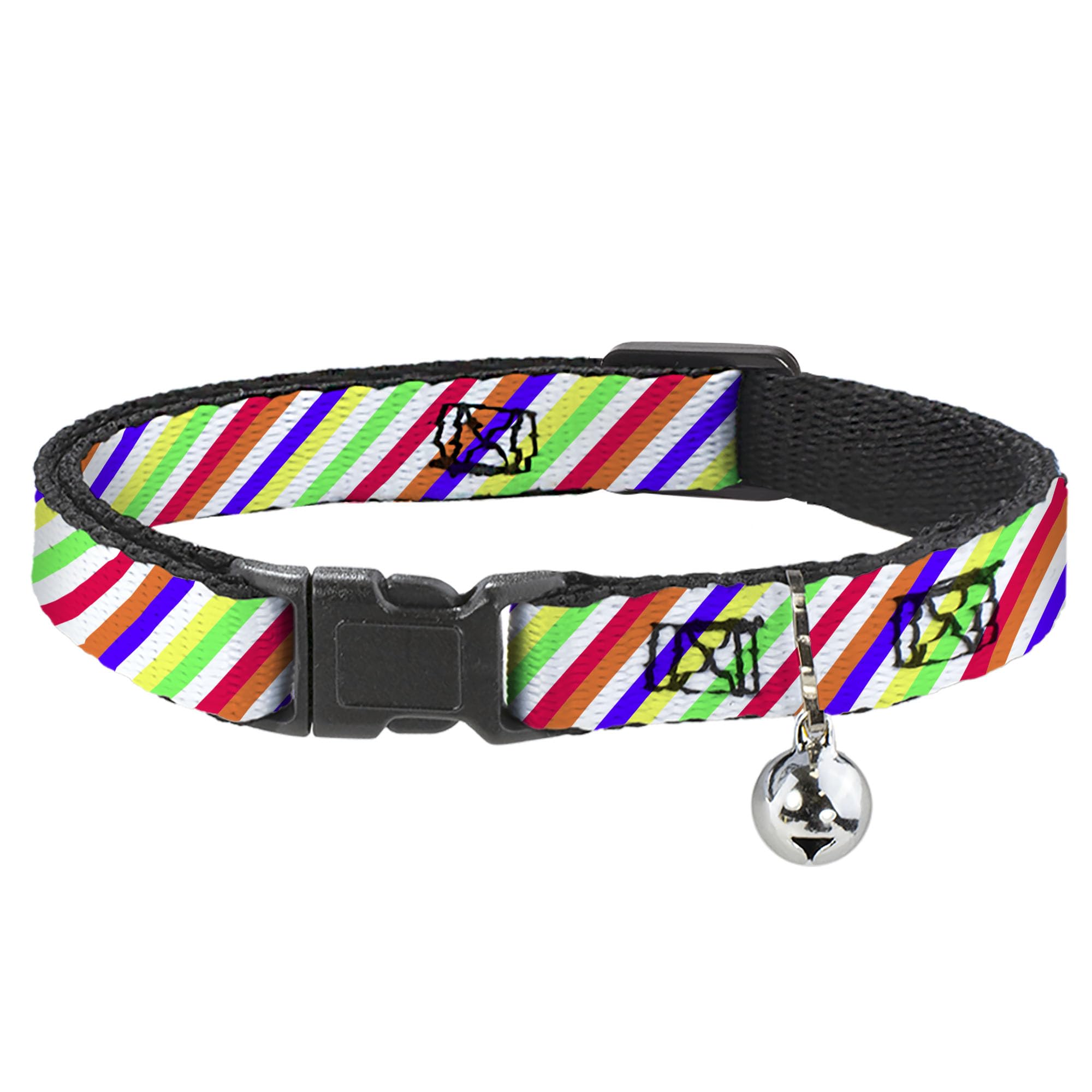 Collar de gato antiahogo con cierre de seguridad y diseño neón ajustable
