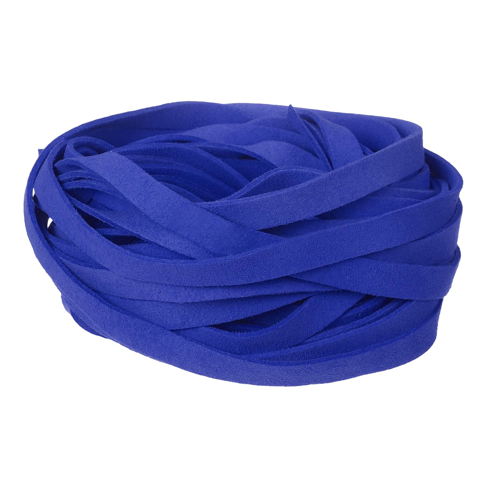 sourcing map 10Pcs 1m x 10mm Flat Leather String Cord, 1.4mm Thick Craft Suede Ribbon Braiding Lacing Strips Thread Rope for DIY Leather Crafts Necklace Bracelet Collars Belts, Blue