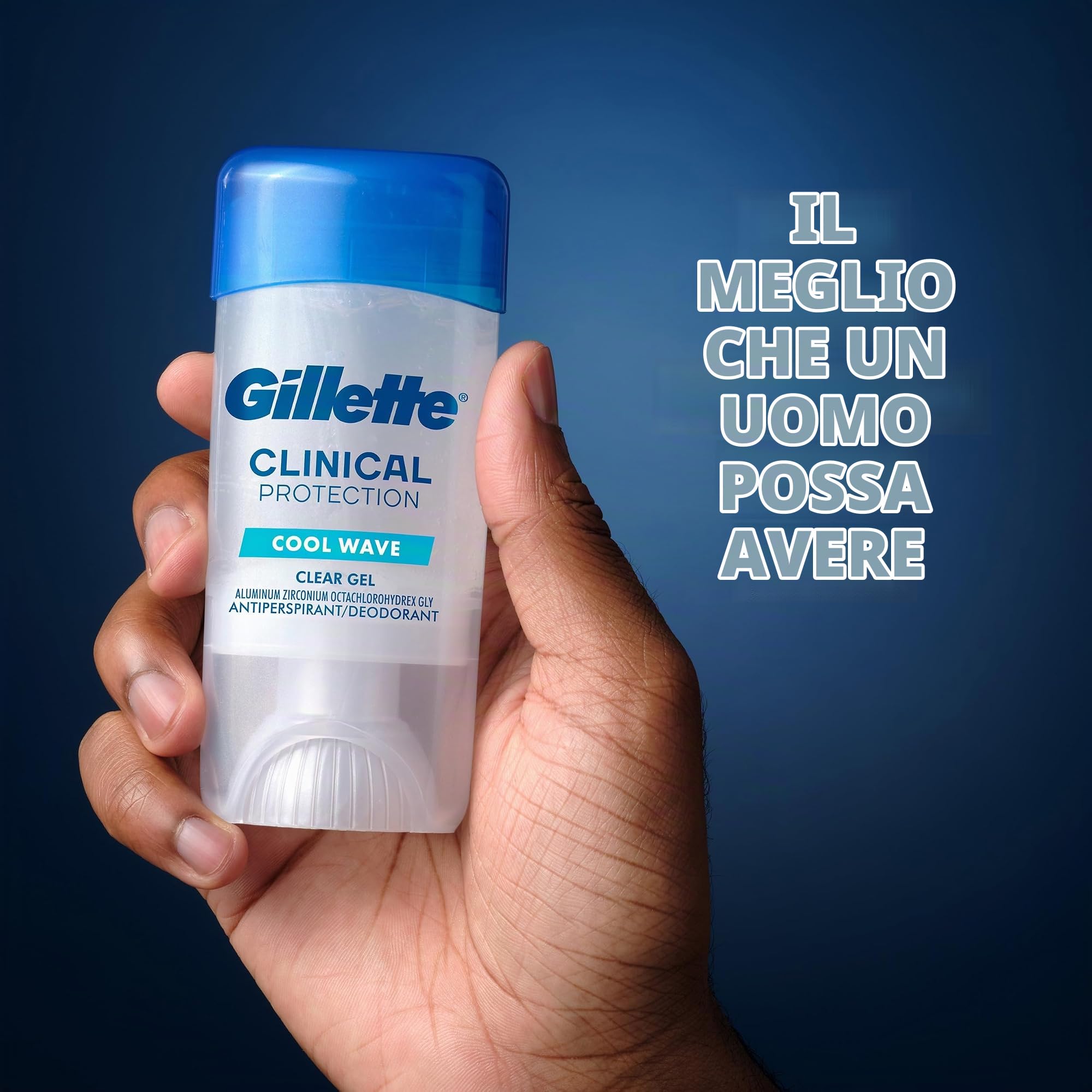 Gillette Clinical Strength Clear Gel Men’s Antiperspirant and Deodorant, 72-Hour Sweat Protection, Cool Wave, 1 Clinical Brand For Men, 2.6 oz (Pack of 3)