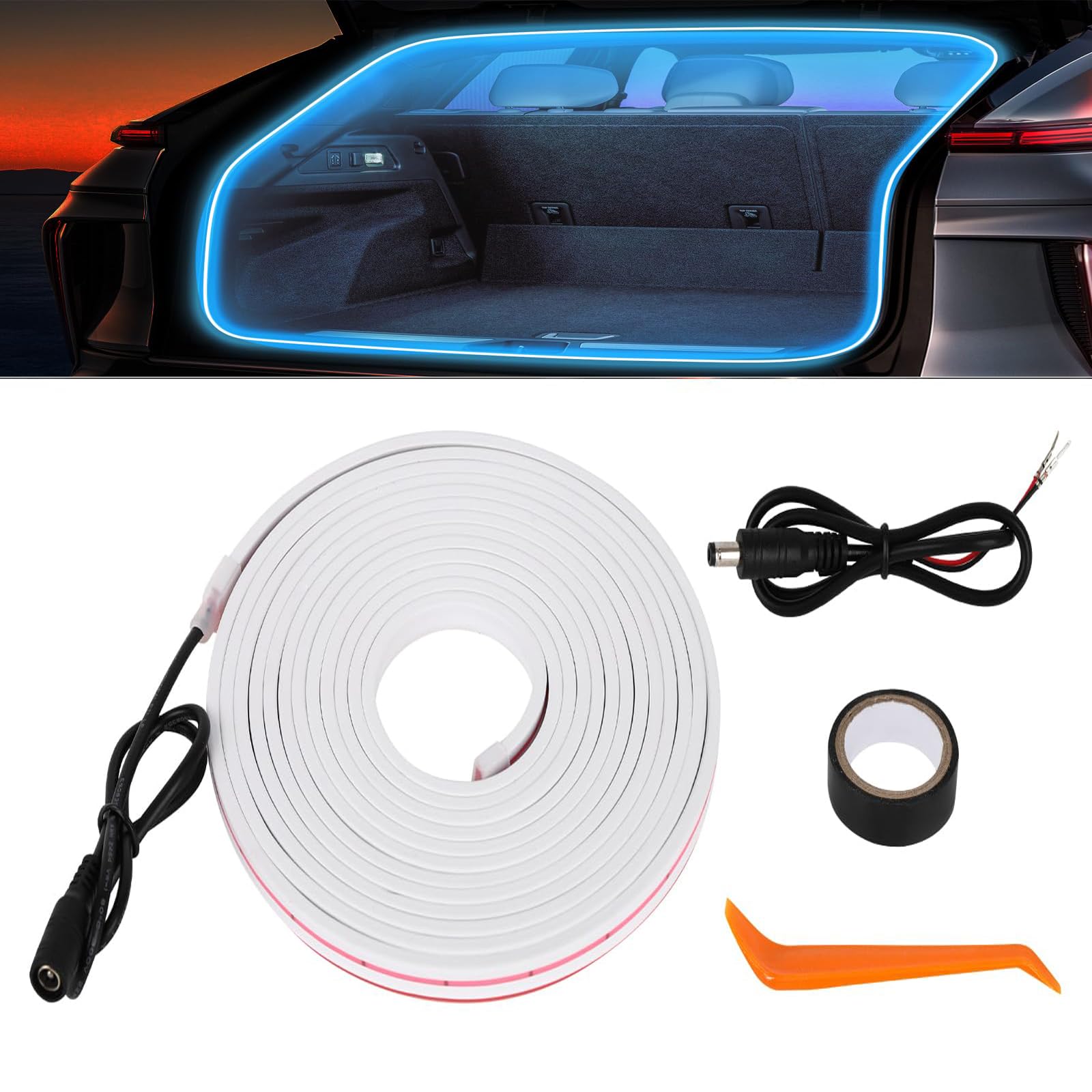 LED Kofferraumlicht Streifen 4M - Dynamisches Fließendes Licht Mit Auto-Sensor