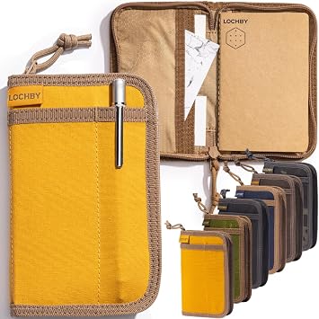LOCHBY Pocket Journal | Tomoe River 3.5" x 5.5" Notebook | Waxed Canvas | Ideal for Travelers & Daily Use, Fits Field Notes, Moleskine Cahier