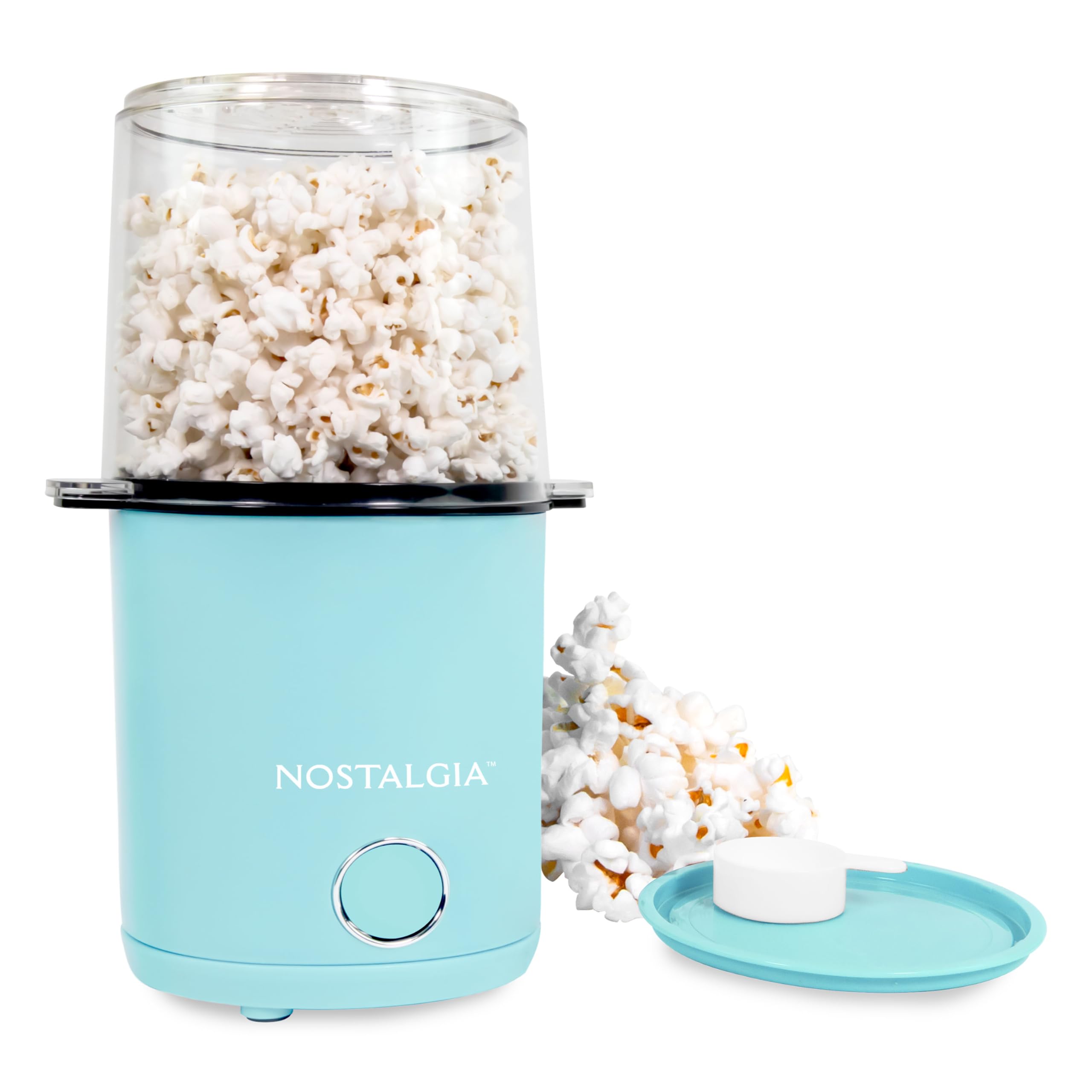 Nostalgia Hot Air Popcorn Maker, 8 Cups and Lid, 2 in 1 Measuring Cup Oil Free for Movie Nights, Snacks, Birthday Parties and More-image-29