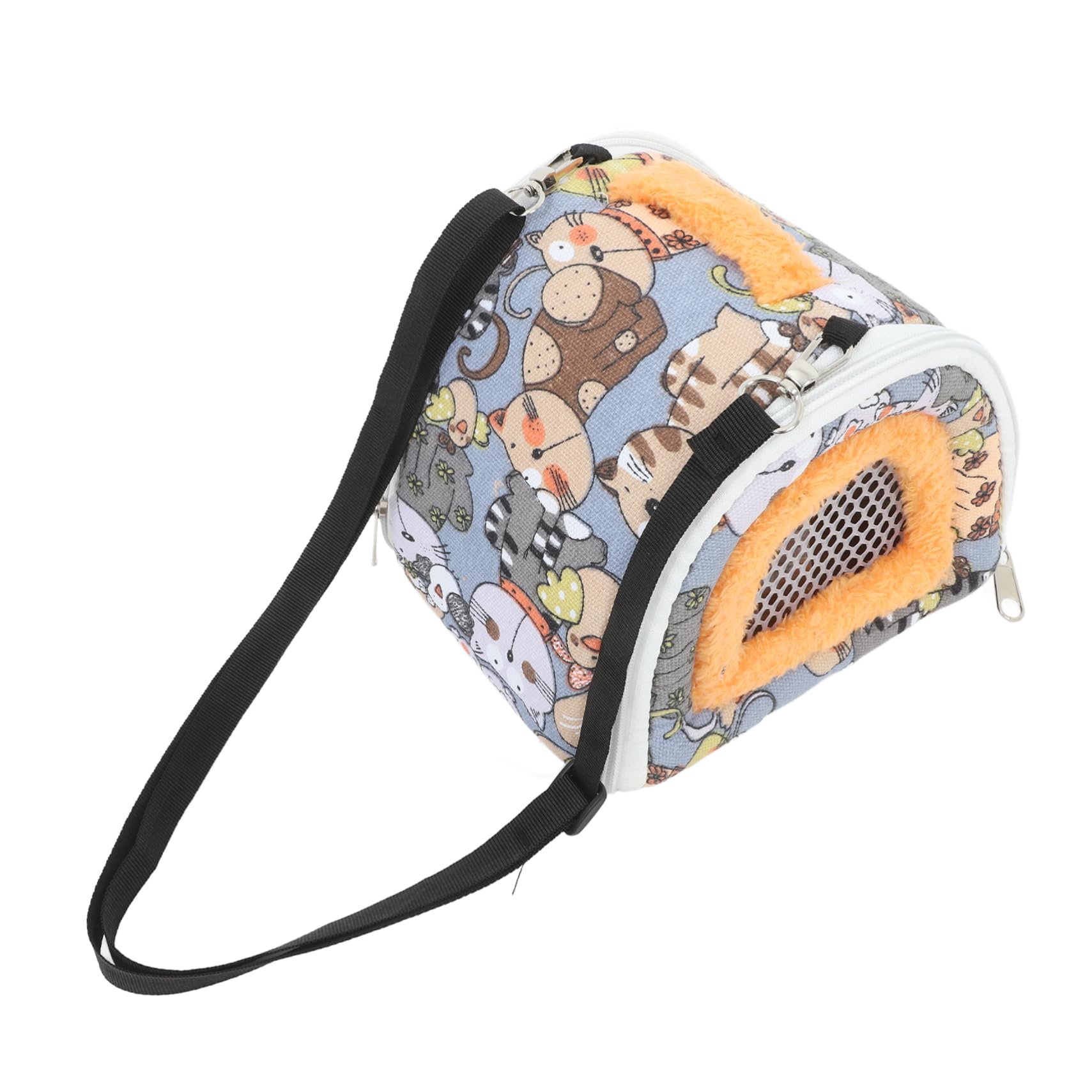 POPETPOP Portable Hamster Carrier Bag Travel Pet Carrier for Animals with Mesh Design Detachable Shoulder Strap for Dwarf Hamster Guinea Pig Chinchilla and More