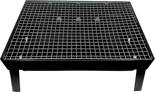 TtAk HOUSEWARE Parrilla de carbón Parrilla plegable portátil para barbacoa Parrilla plegable para cocinar al aire libre Acero inoxidable ligero