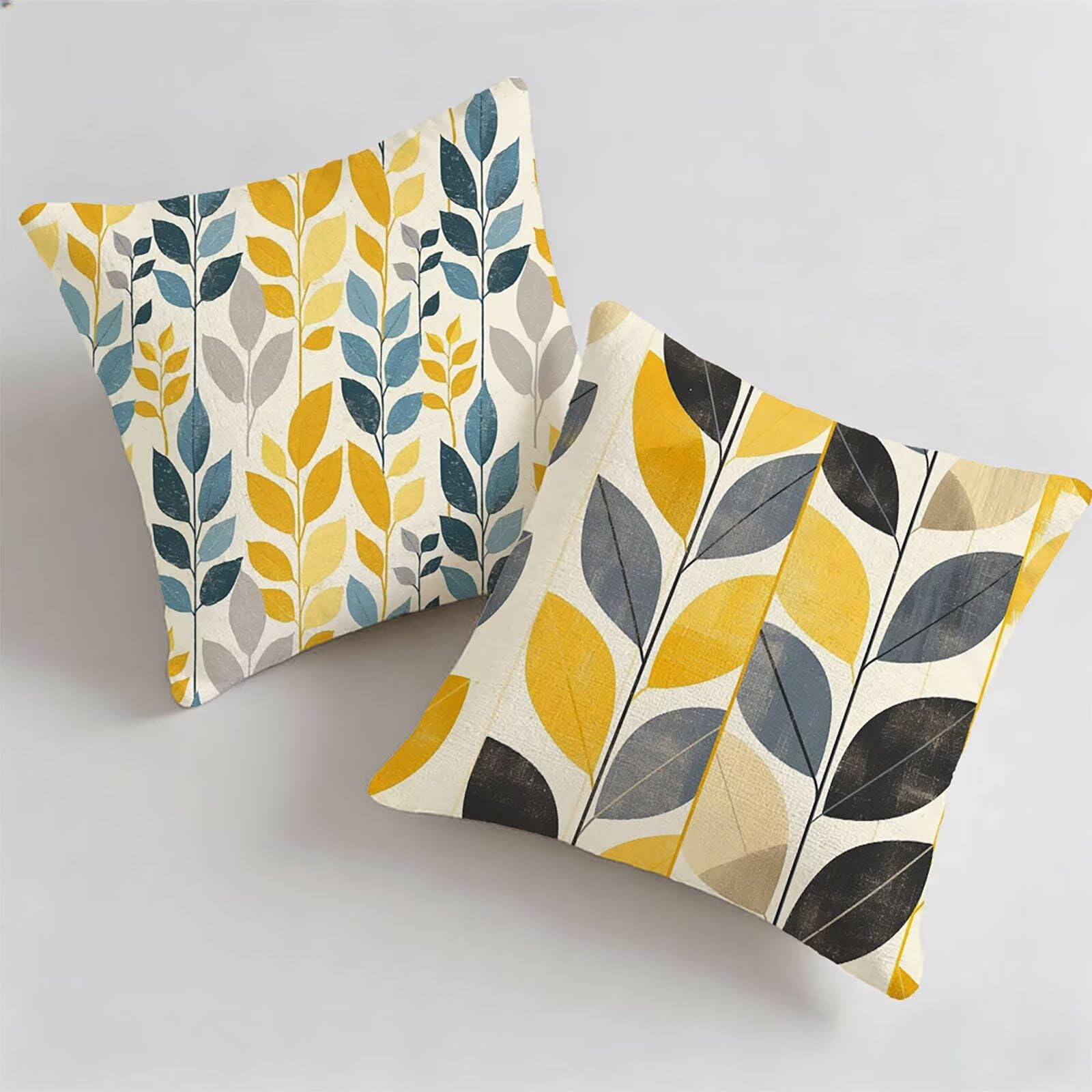 Taie d'oreiller décoratif aesthetic 80x80cm lot de 2 housses en tissu imperméable haute densité