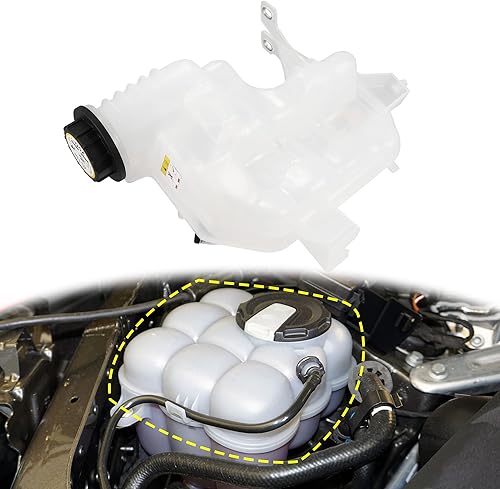 Miniatura 3 de X AUTOHAUX 1 Unidades Refrigerante Radiador Depósito Depósito LR020367 Refrigerante Desbordamiento Expansión Botella con Tapa y Sensor para Land