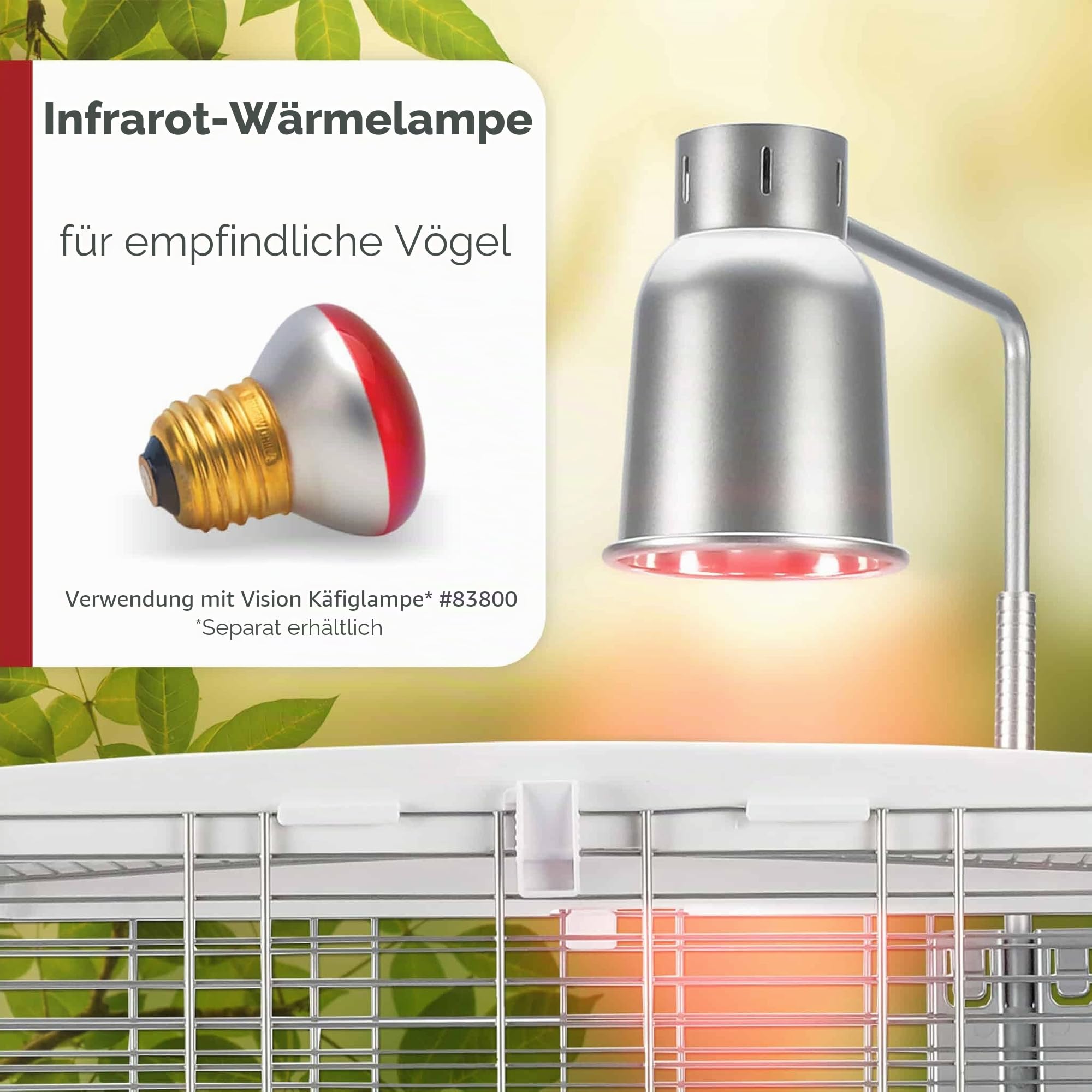 Hari Vision Infrarotlampe für Vögel, 25 Watt