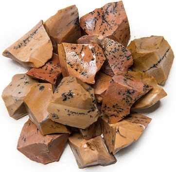 Hypnotic Gems Materials 1 lb Rough Brown Dendrite Jasper Stones from India - Raw Bulk Natural Crystals and Rocks for Cabbing, Tumbling, Lapidary, Polishing, Wire Wrapping & Reiki Crystal Healing