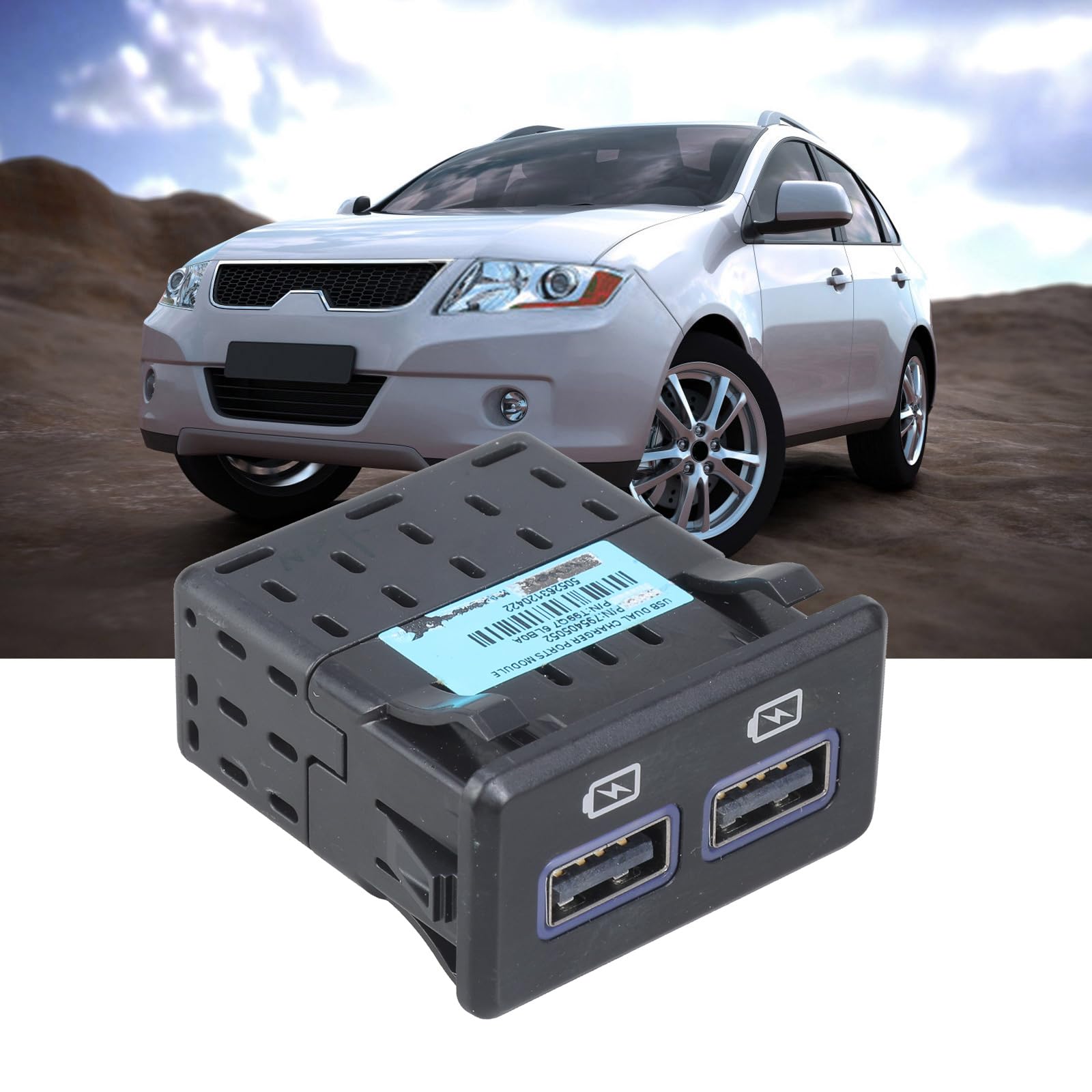 Prise auxiliaire USB avec chargement intelligent, adaptateur de port facile à installer pour prise intelligente Autmotives