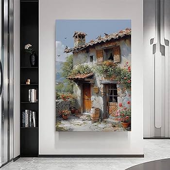 Amazon.com: Vintage Old Country House Canvas Painting Wall Art Amazon.com: Vintage Old Country House Canvas Painting Wall Art