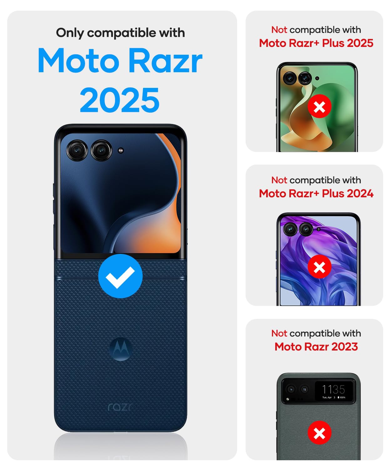 Vihibii for Motorola Razr 2025 Case with Hinge Protection & Front Screen Protector, Slim & Thin Non-Slip Texture Shockproof Drop Proof Full Protection Phone Cover Case for Moto Razr 2025, Dark Purple