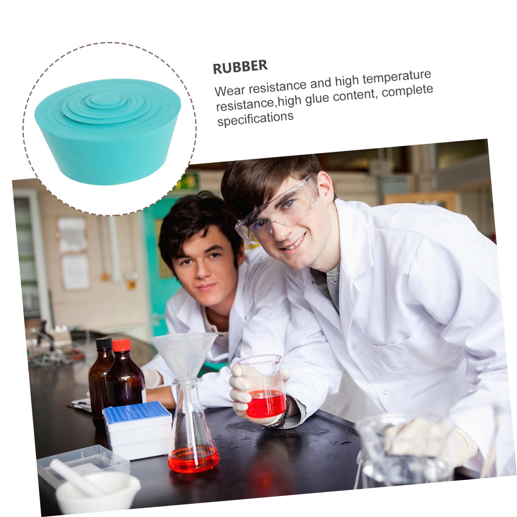 TOPBATHY Ensemble de 9 Cônes Adaptateurs de Filtration en Caoutchouc Vert Surface Lisse et Col Conique pour Matériel de Laboratoire, Utilisation Flexible et 9 Diamètres Couleur Aléatoire