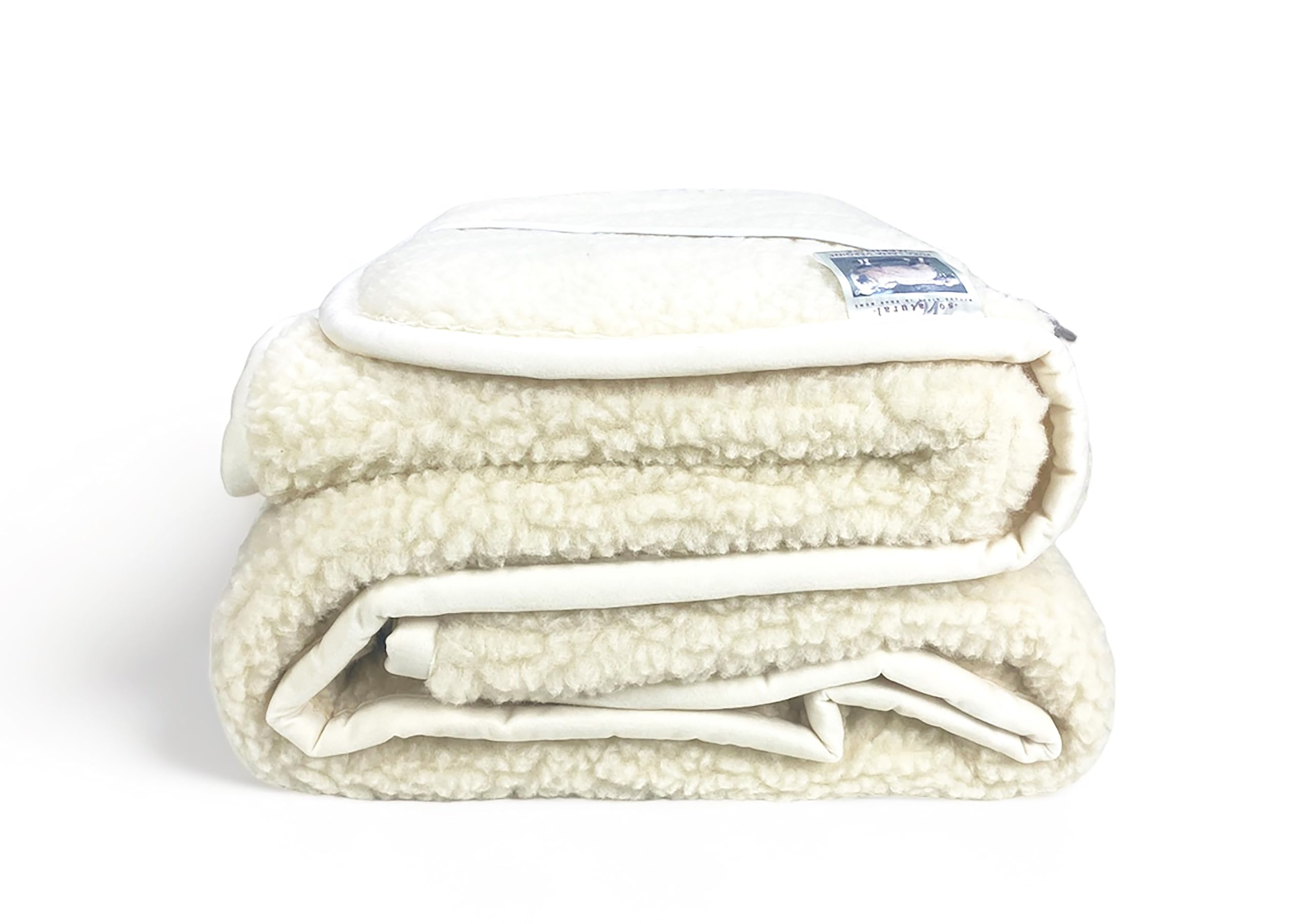 Tex family COPRIMATERASSO Topper Mary in Vera Lana Merinos 1000 gr. in 11 Misure Differenti - Piazza e Mezza Maxi cm. 140x200