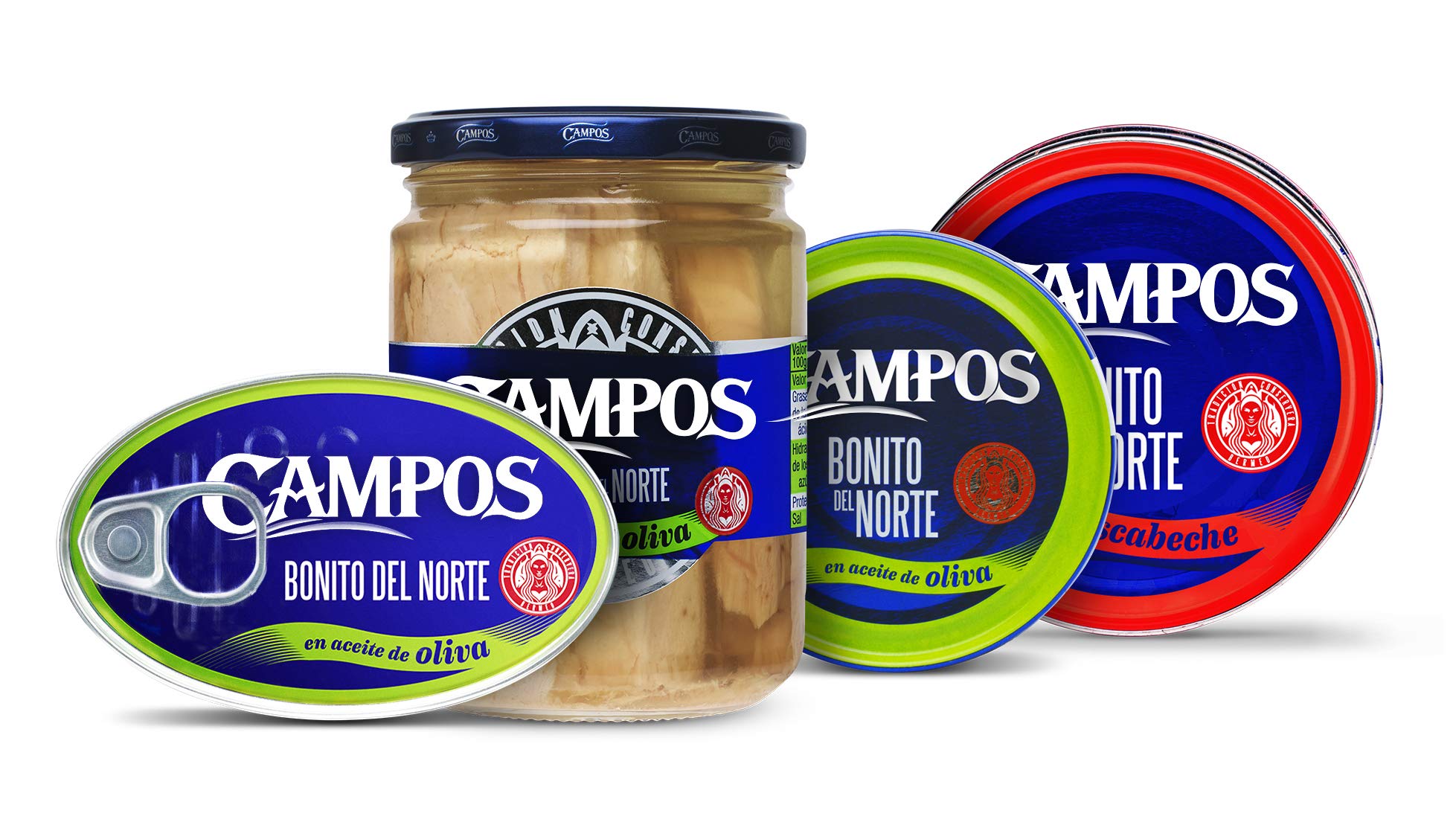 Campos, Pandereta de Bonito del Norte de pesca certificada MSC en salsa - 1900 gr.
