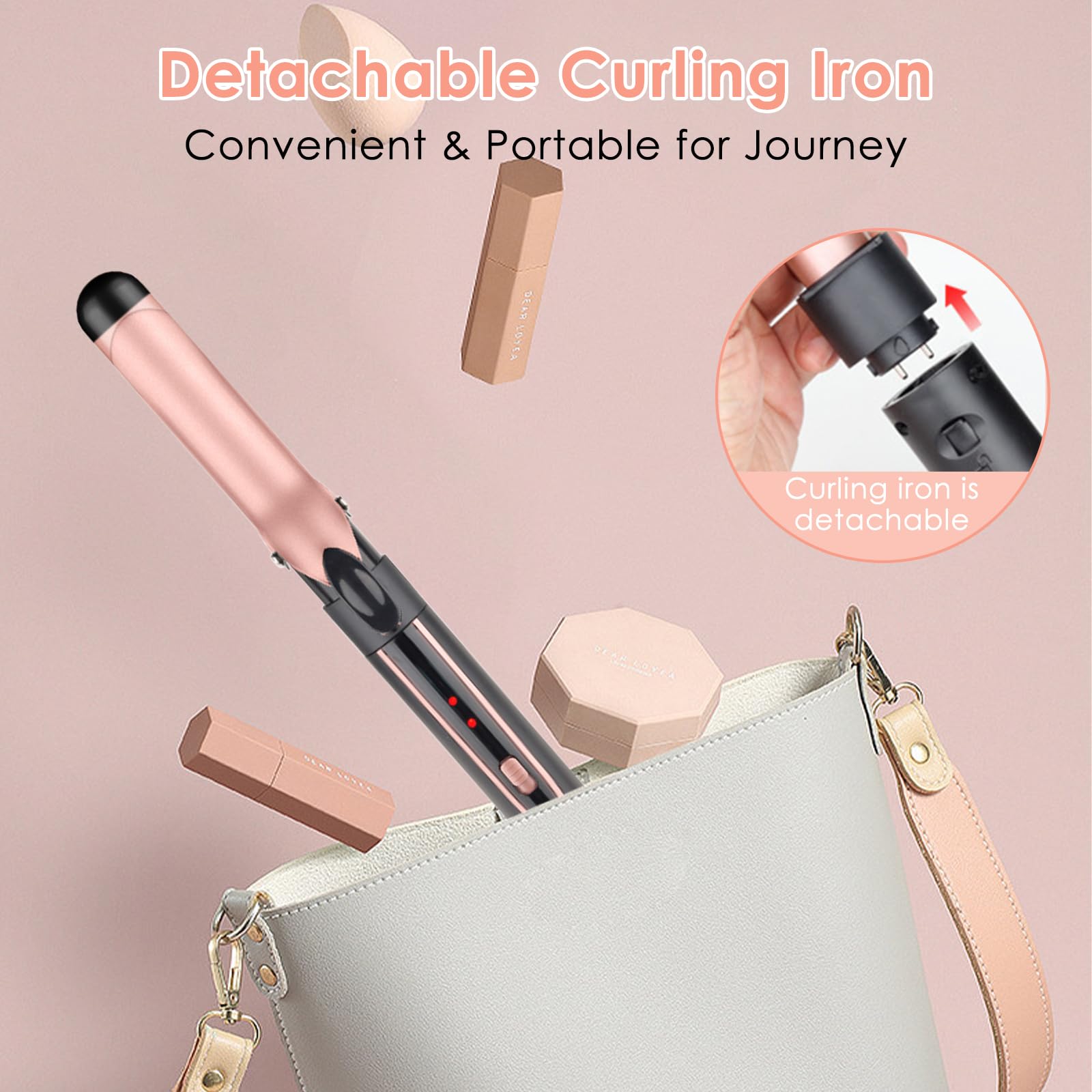 Curling Iron, Curling Iron 32 mm Wavy, Ceramic Curly Hair Barrels
