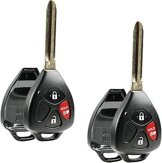 Key Fob Shell fits 2006-2014 Scion Toyota Pontiac Keyless Entry Remote Case & Pad (HYQ12BBY, MOZB41TG, GQ4-29T), Set of 2