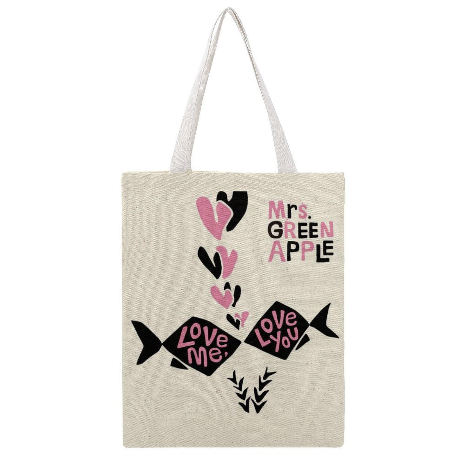 ミセス・グリーン・アップル 大森元貴 若井滉斗 藤澤涼架 トートバッグ 大容量 肩掛け 軽量 運動 キャンバス 周辺 グッズ ショルダーバッグ おしゃれ ファッション レジャー エコバッグ 帆布 旅行 キャンプ 通勤通学男女兼用(106)