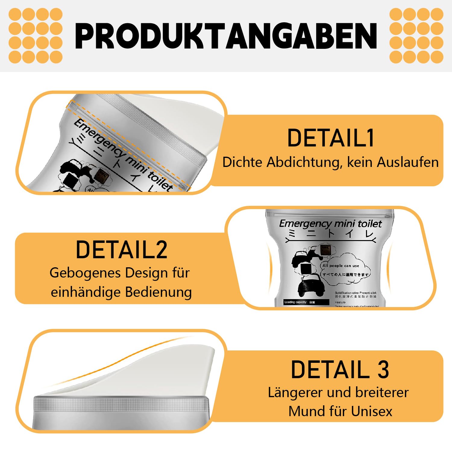 12 pezzi Sacco Urina 700ml,Borse Confezioni Toilette,Disposable Urine Bag,Sacchetti Vomito da Viaggio,Orinatoi Pipì WC Borse per Campeggio,Toilette da Viaggio per Donne,WC Portatile per Uomini